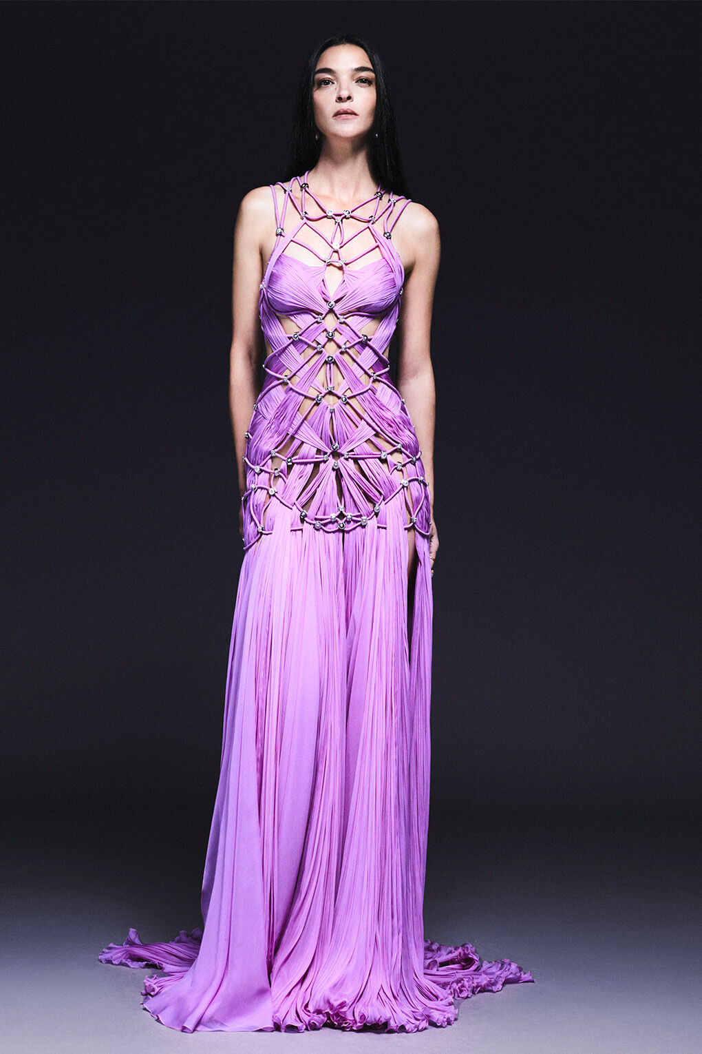 Versace purple dress sales