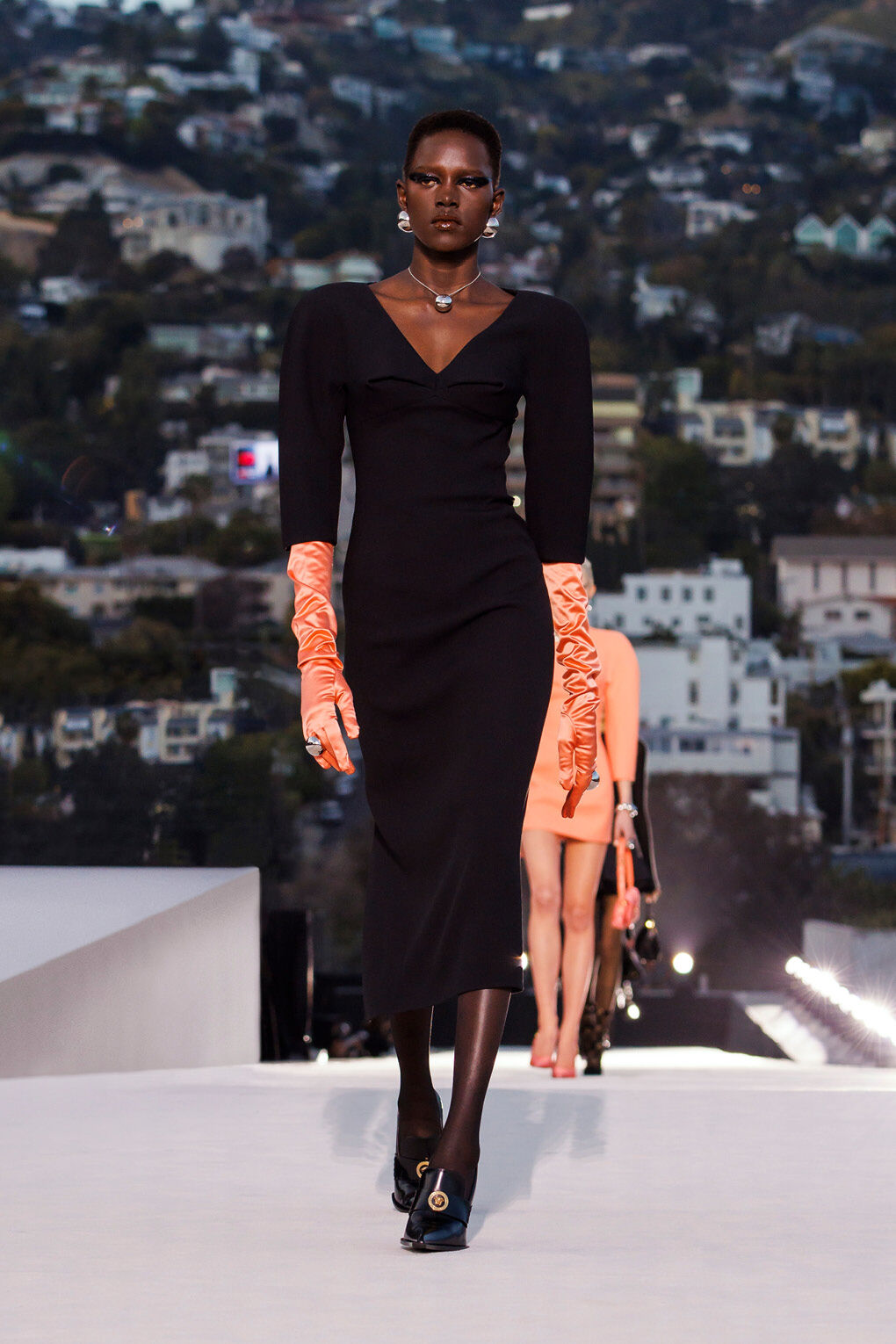 Versace black dress on sale