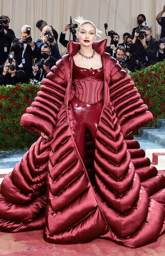 met gala 2022 red dress VERSACE AT THE MET GALA 2022