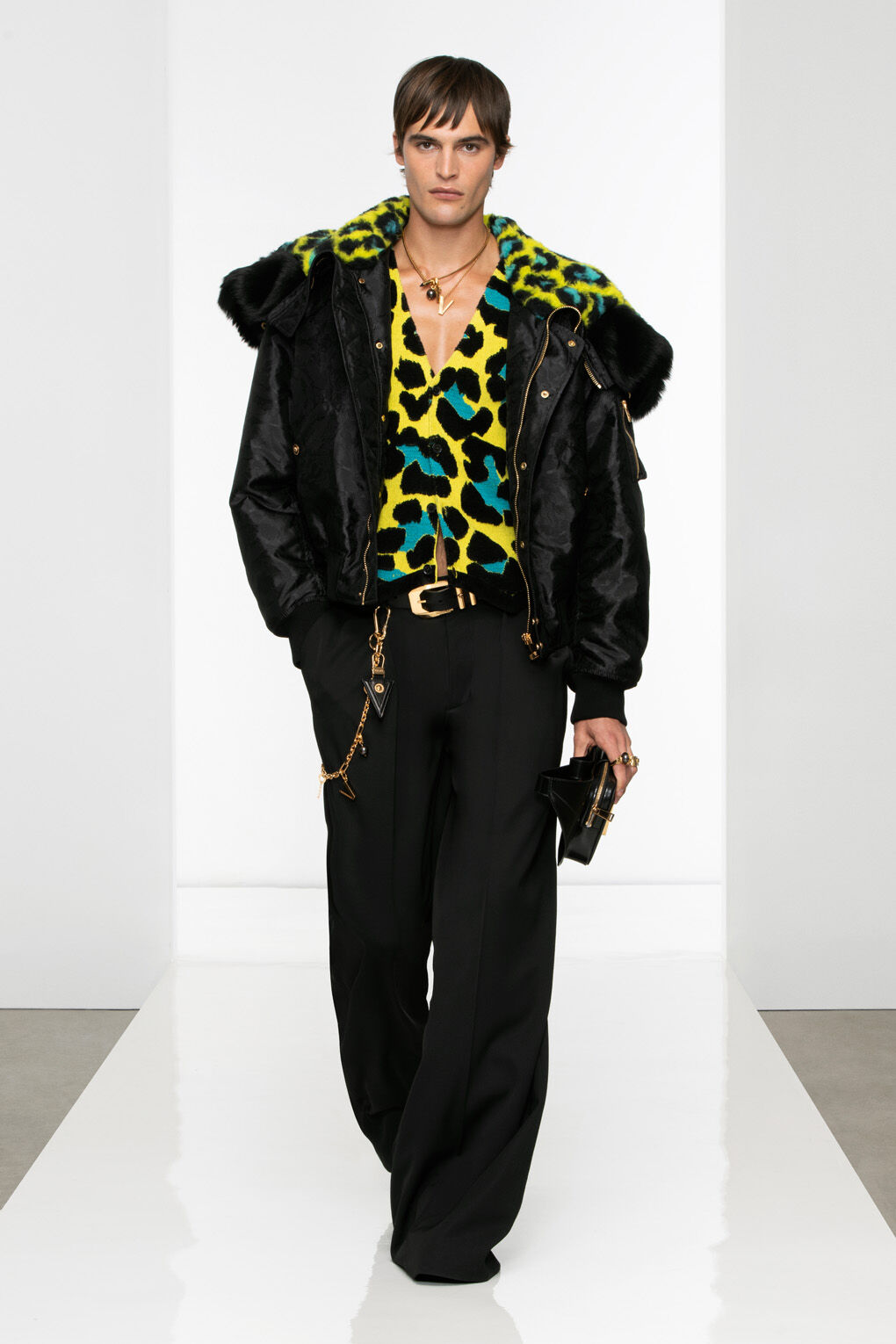 Versace fur new arrivals coat mens