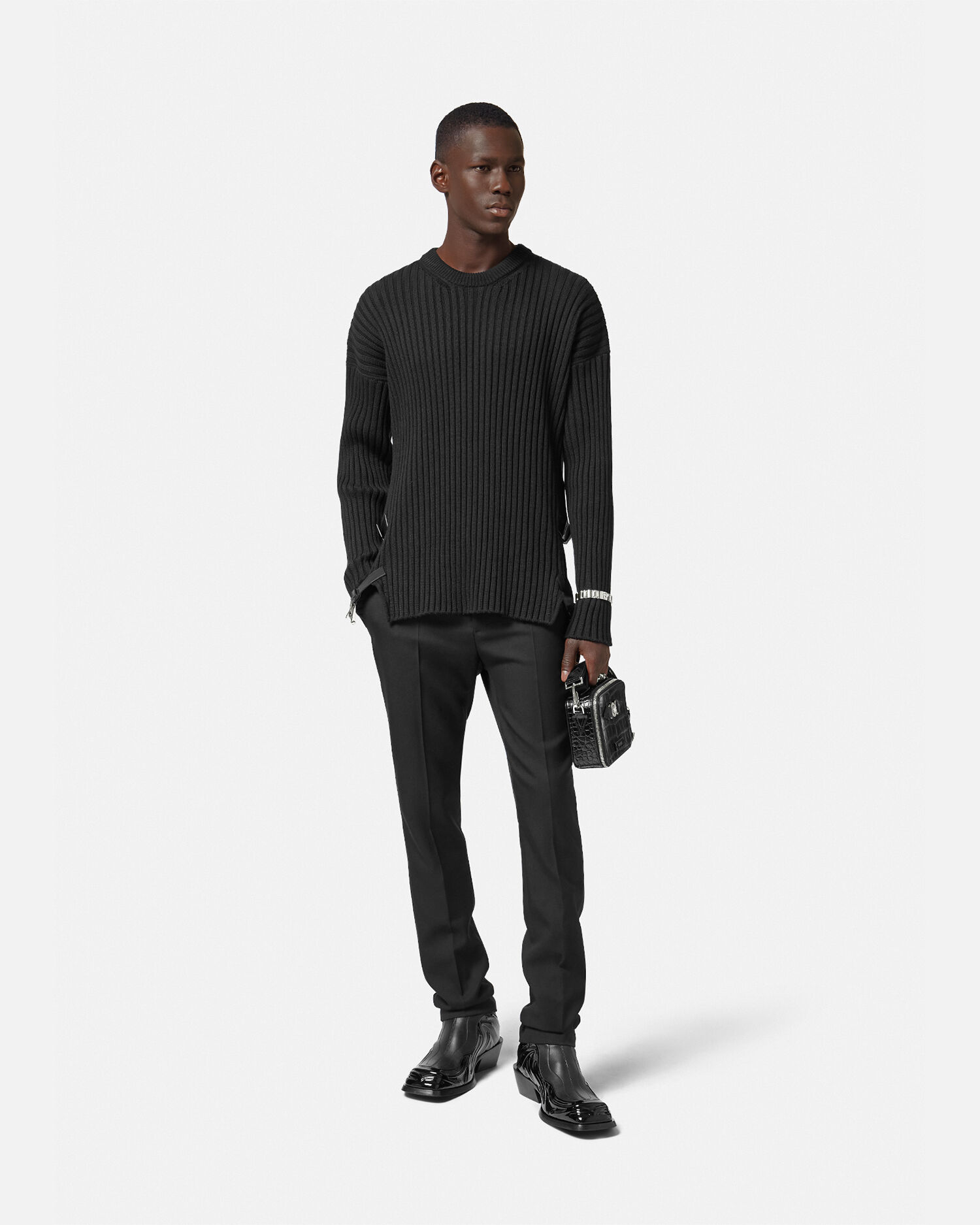 Mens black versace best sale jumper