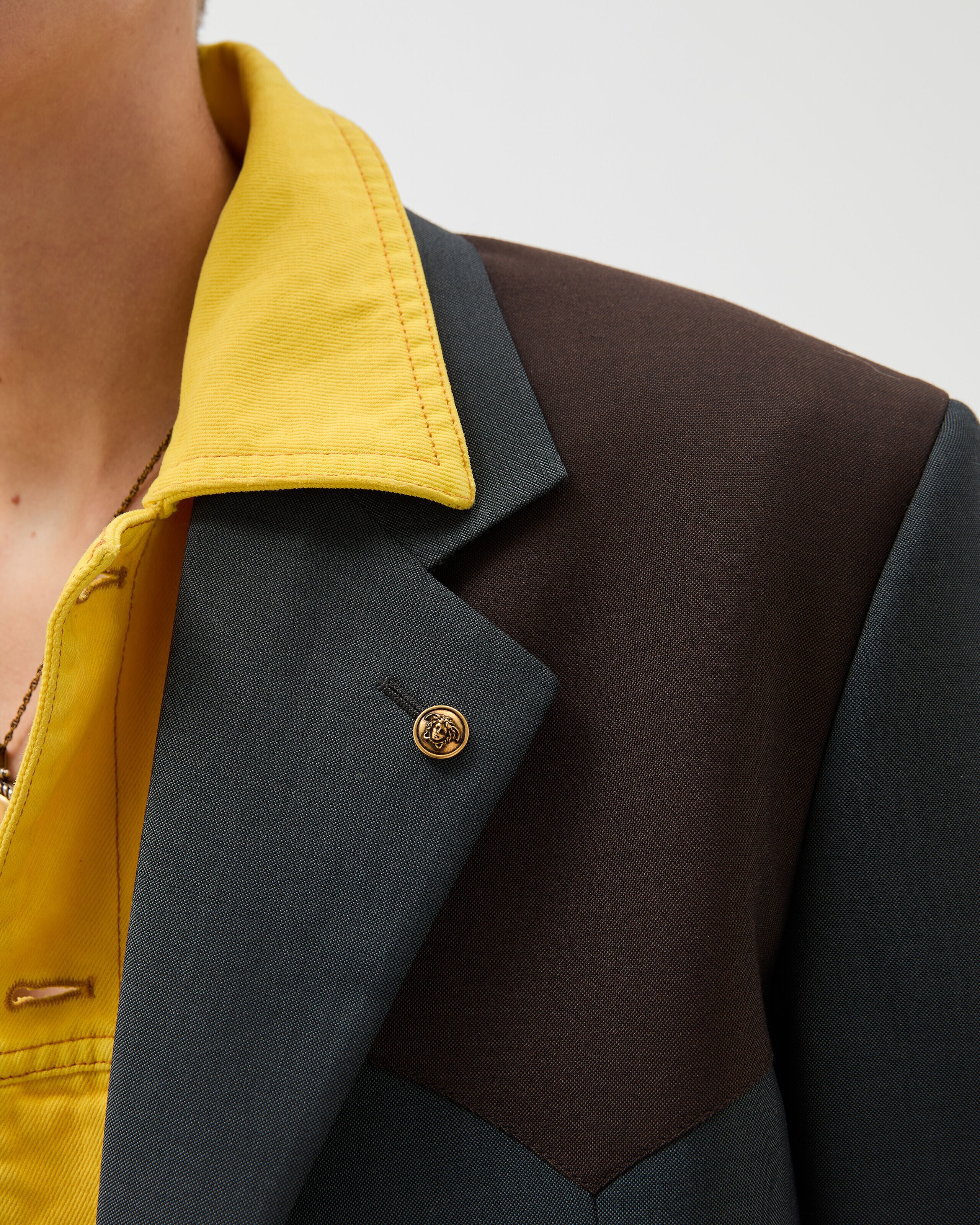 D*s様 【VERSACE】ウールジャケット　L Wool-Mohair Blazer Gray,Brown | VERSACE US