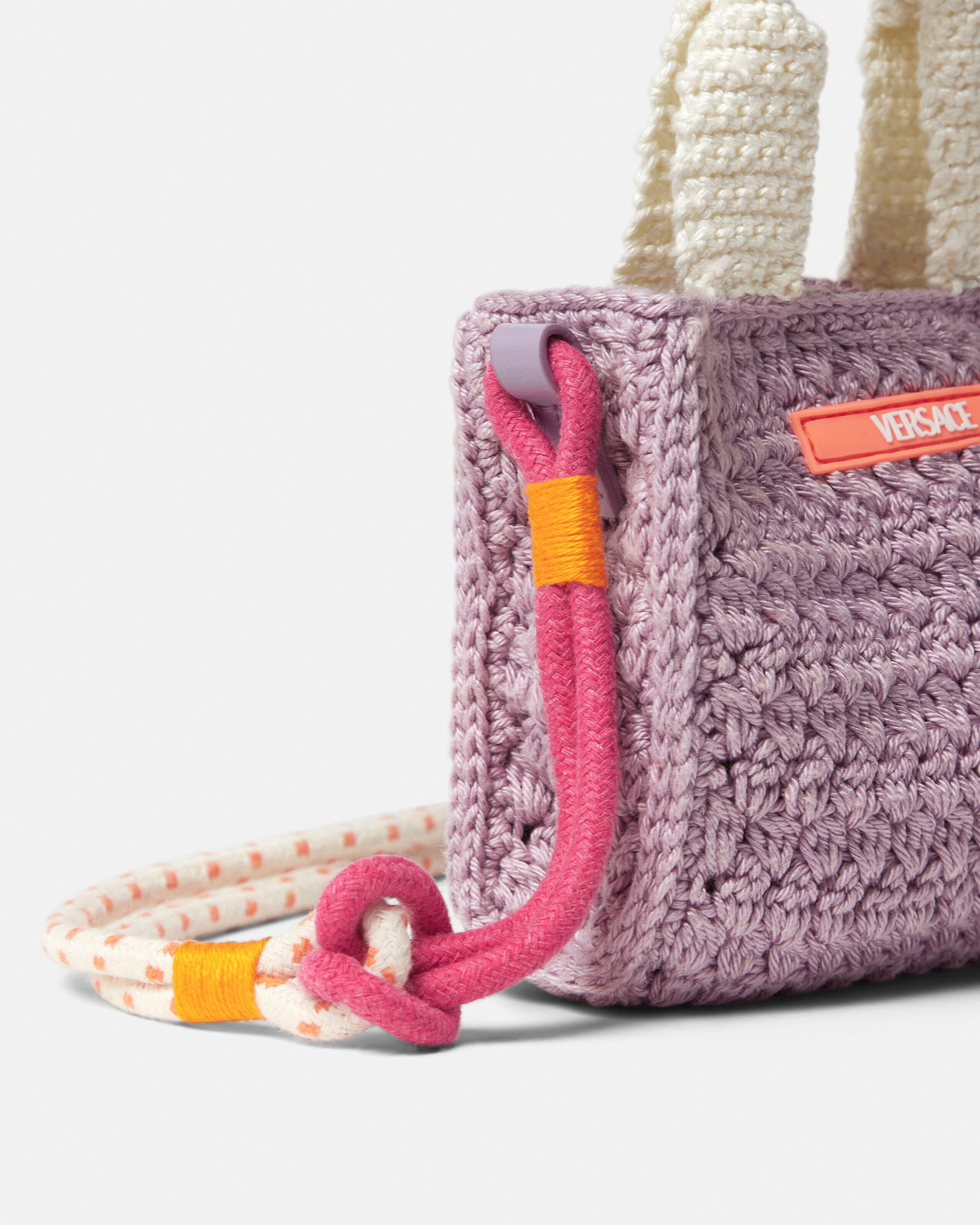 Kids Crochet Mini Bag Purple | VERSACE US