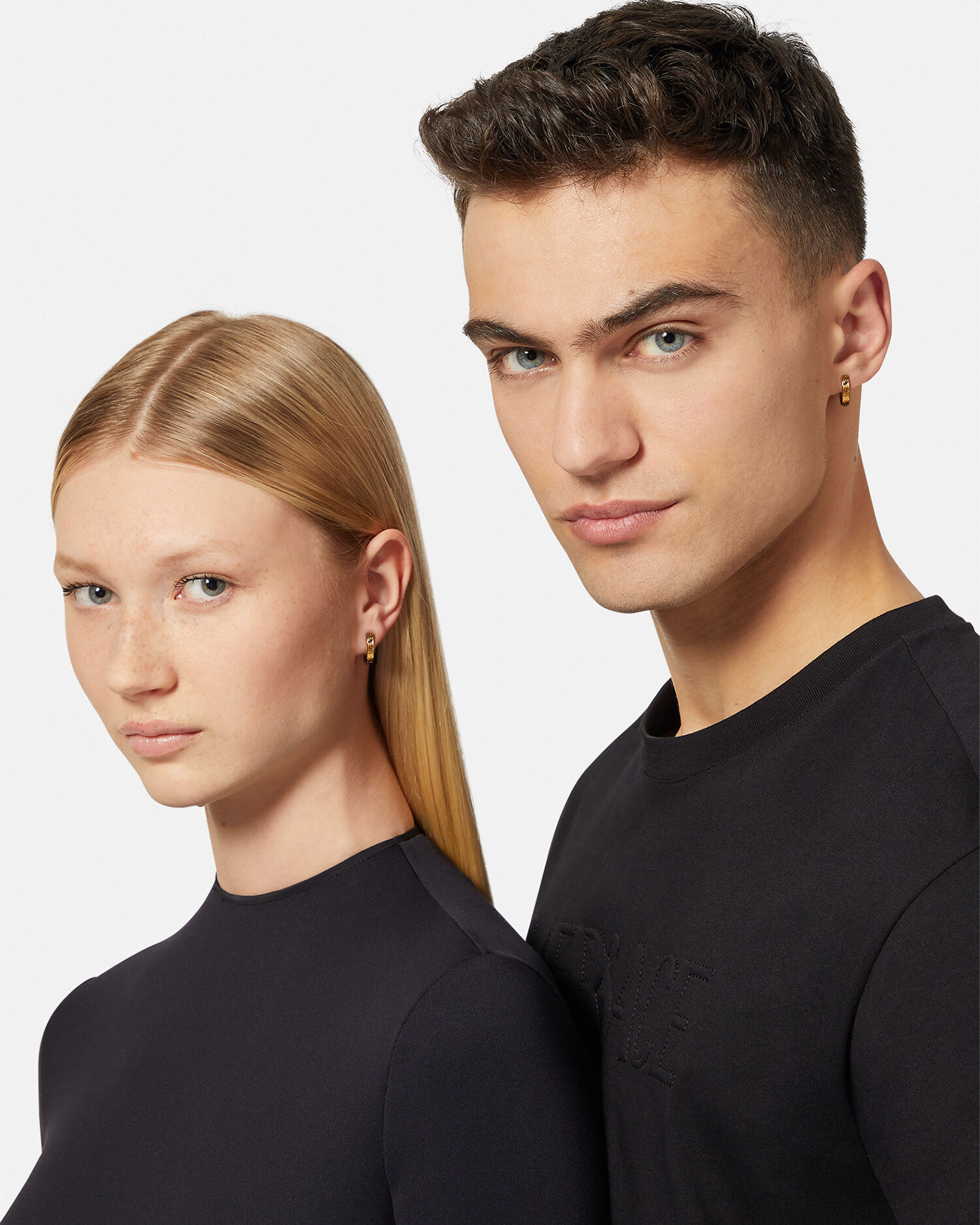 Versace hoop cheap earrings mens
