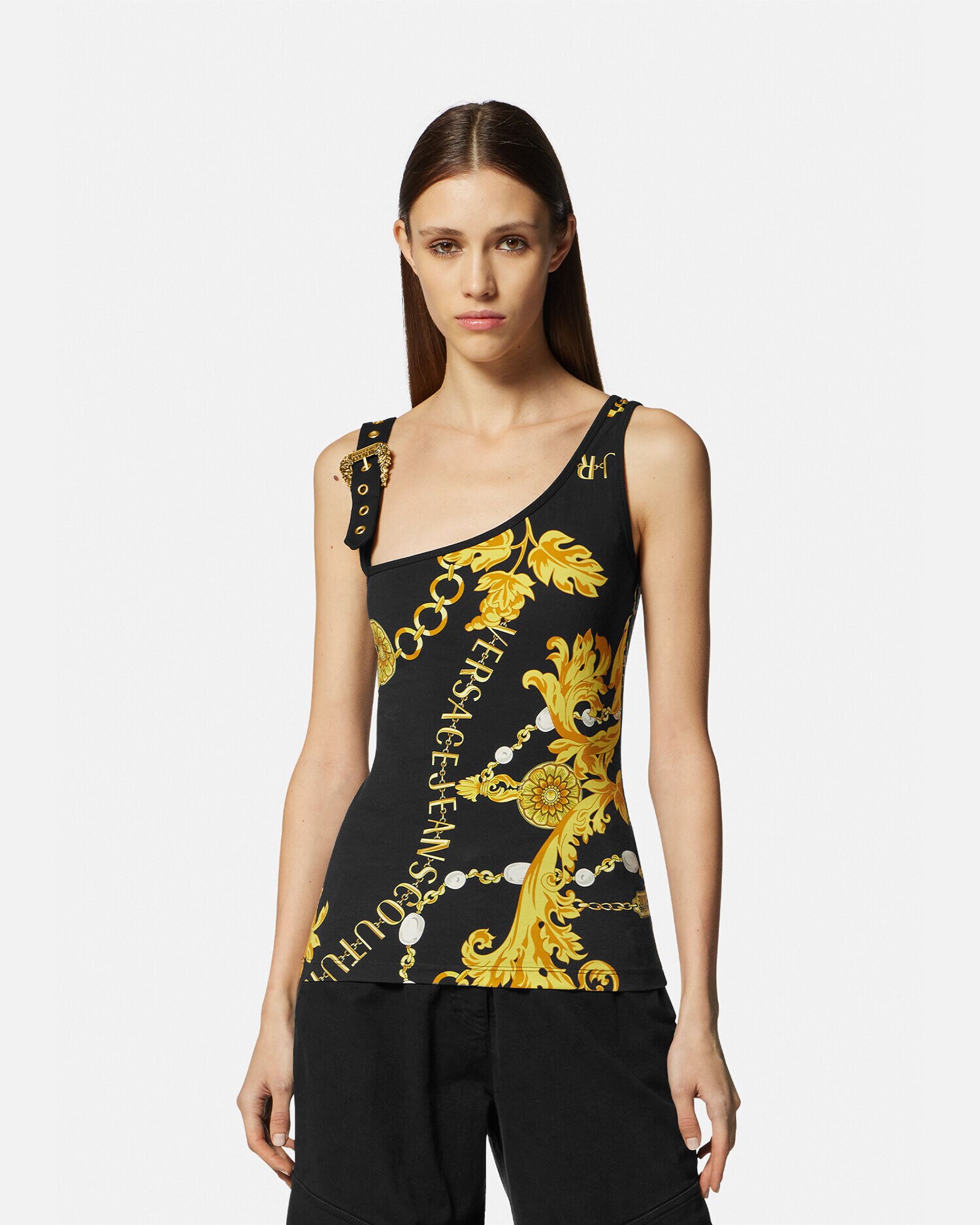 Chain Couture Baroque Buckle Top