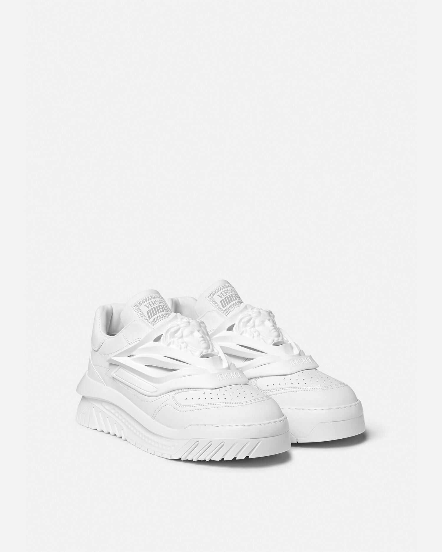 Mens white versace sneakers 2025