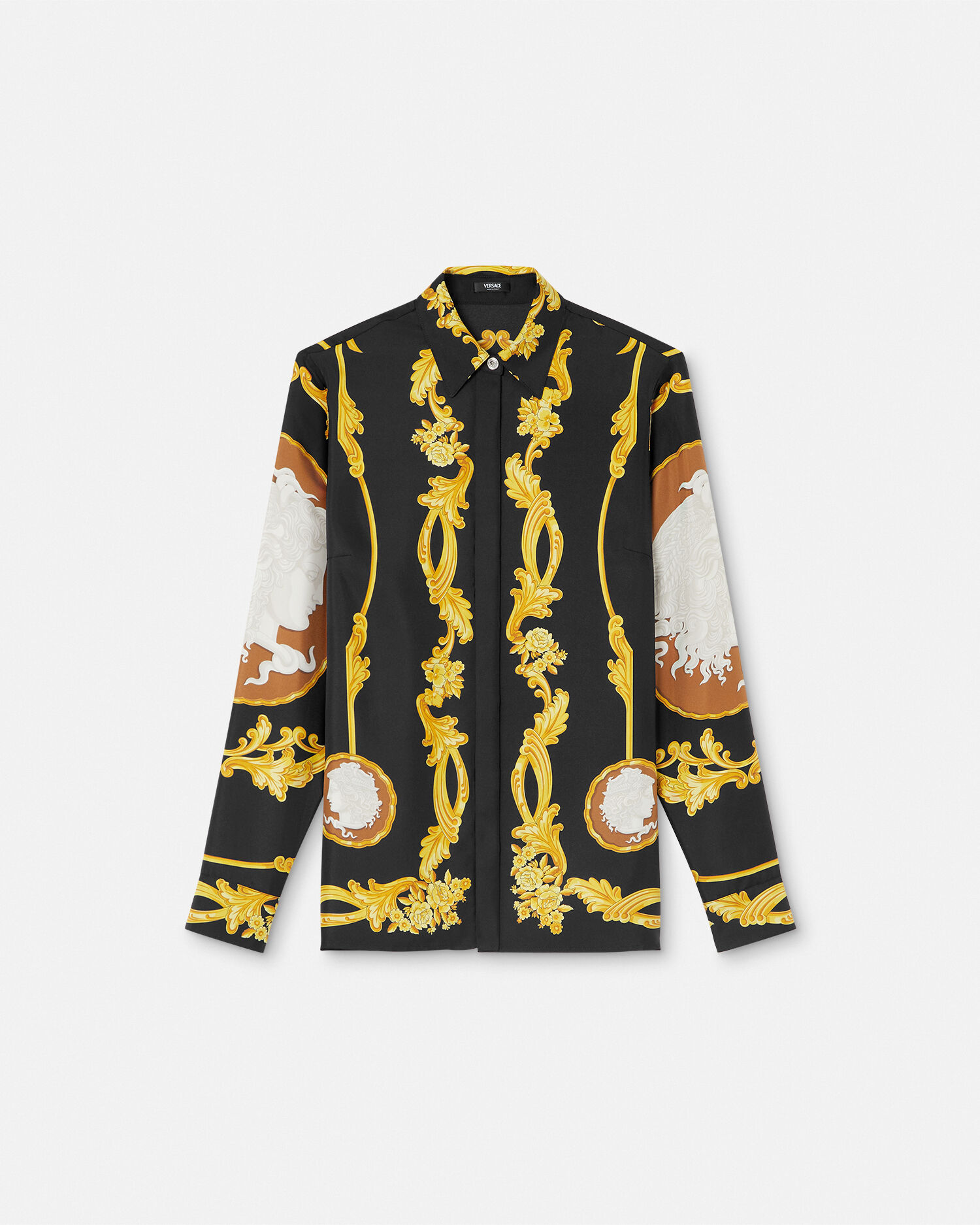 Cameo Silk Shirt | VERSACE US