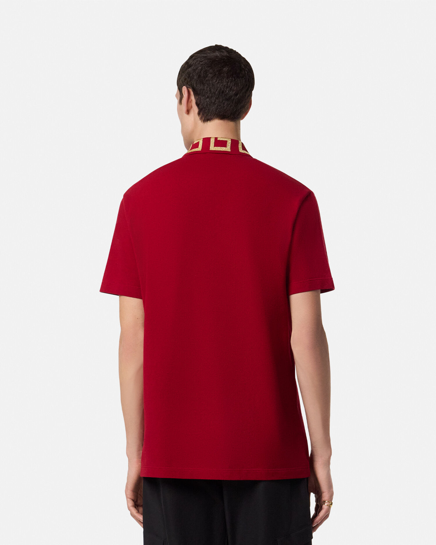 お値下げ　希少美品　VERSACE GRECA S/S Shirt Versace Greca-trim T-shirt | Black | FARFETCH JO
