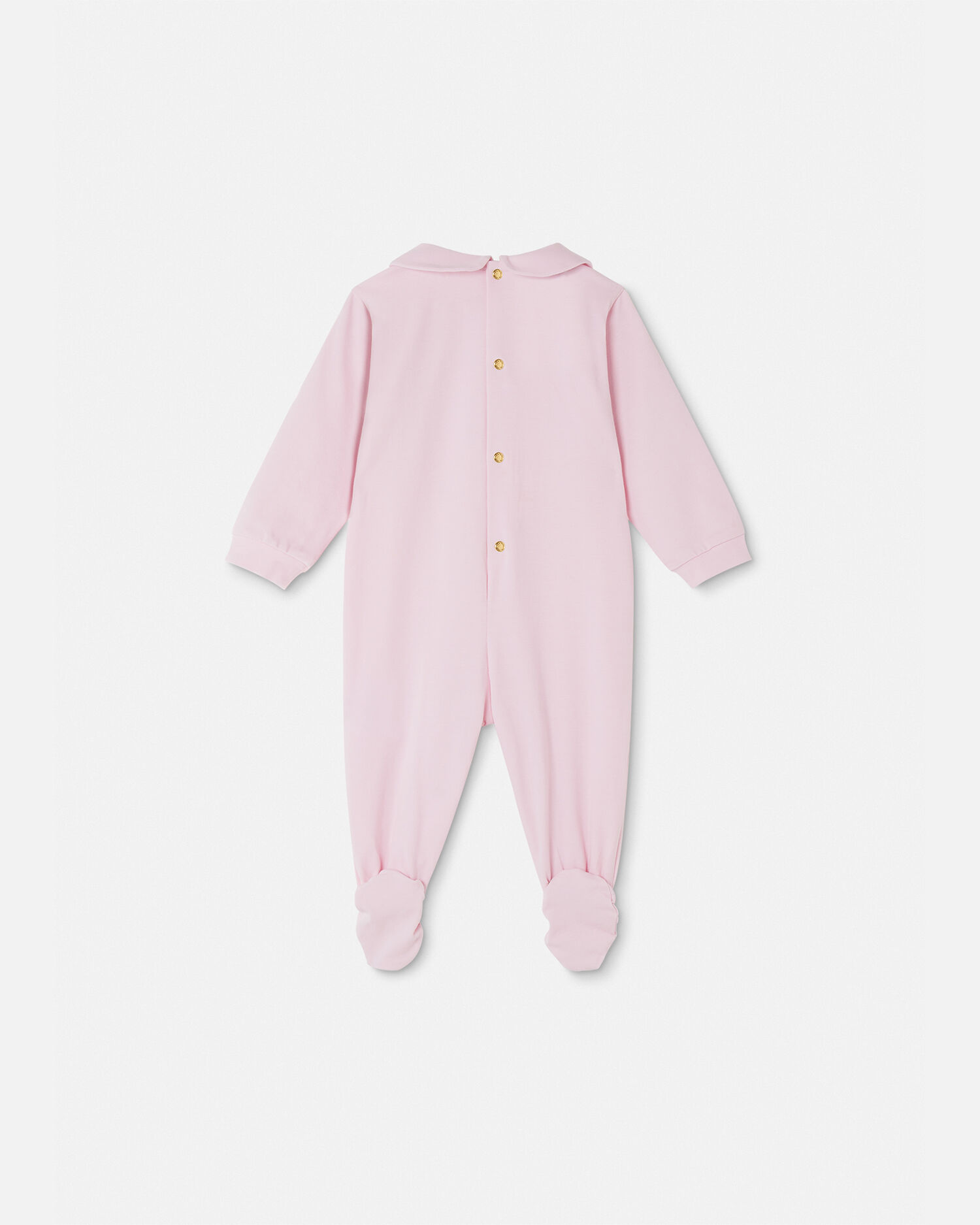 Embroidered Medusa Baby Sleepsuit Pink Versace GB