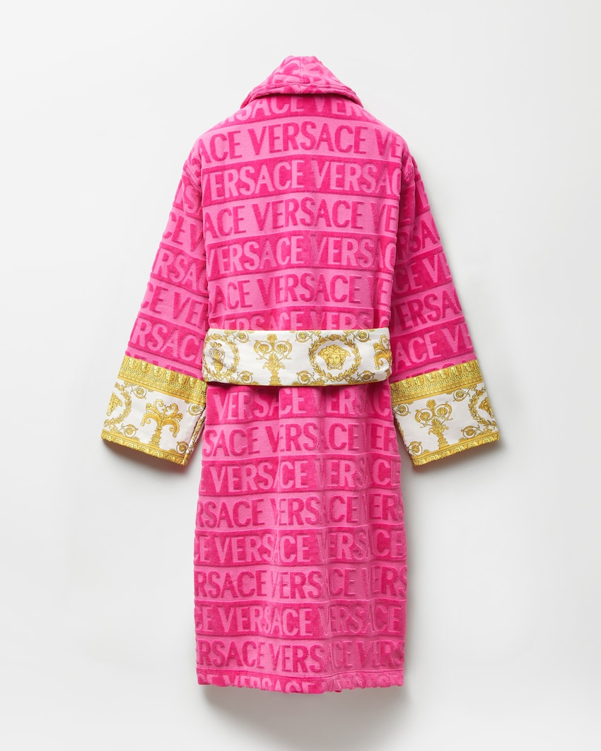 Versace Home I ♡ Baroque Bathrobe Pink 4