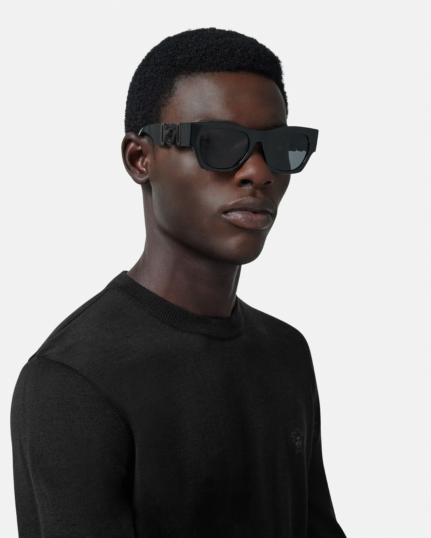 Versace matte black sunglasses hot sale