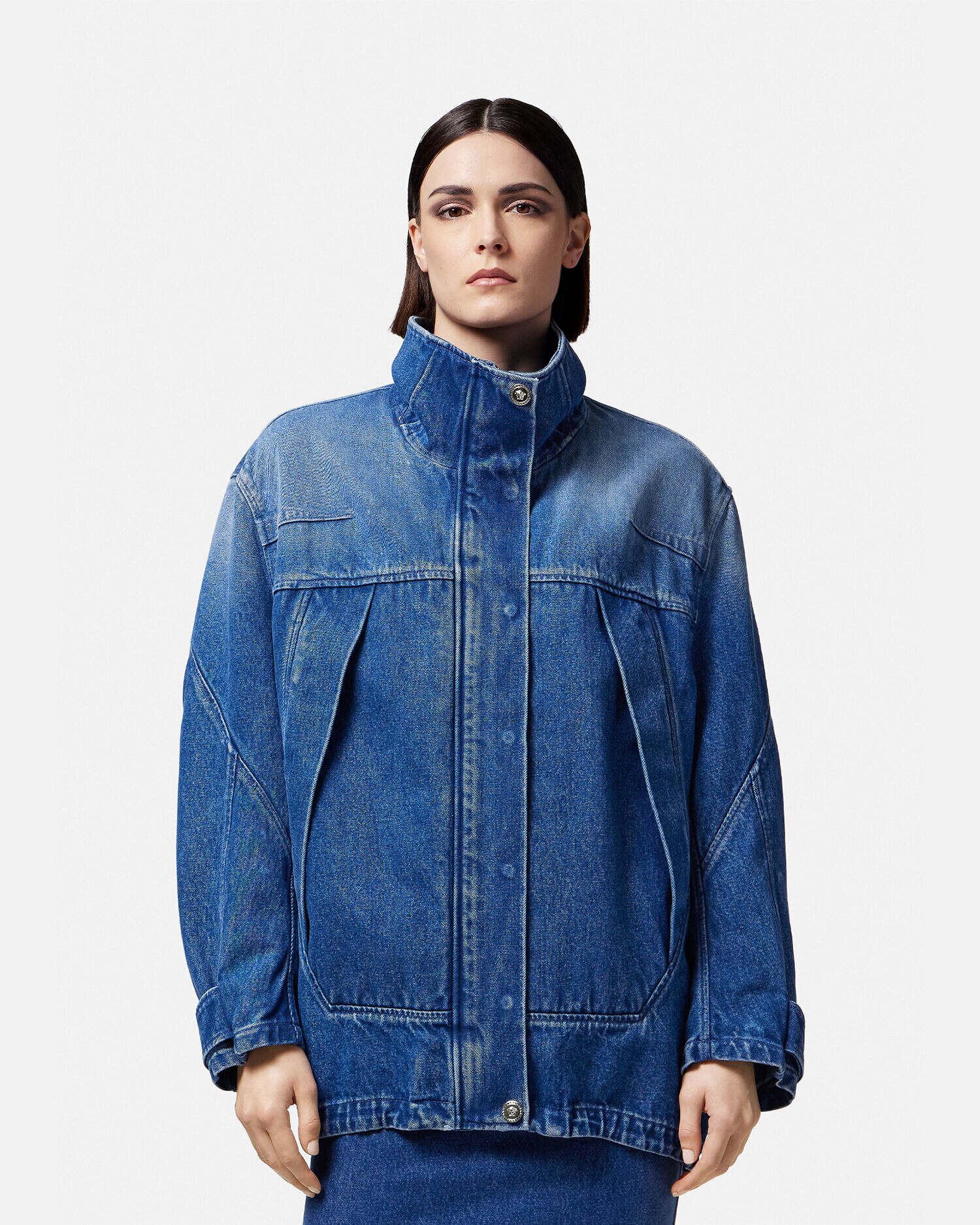 Versace Chaqueta estilo parka vaquera redondeada VERSACE