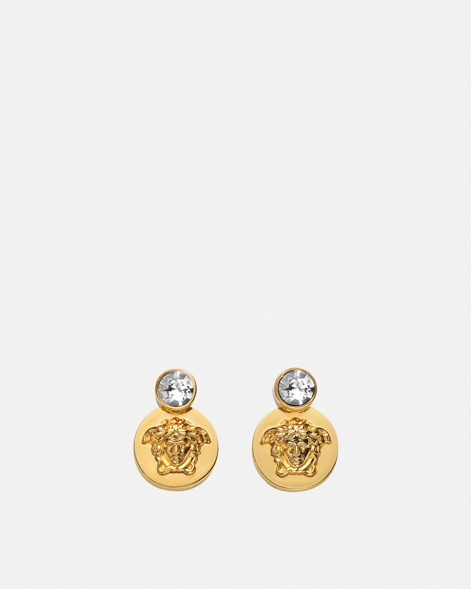 Gold medusa sales stud earrings