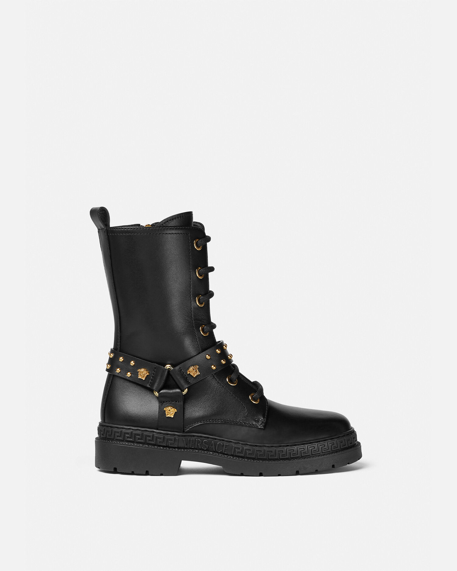 Kids black on sale biker boots