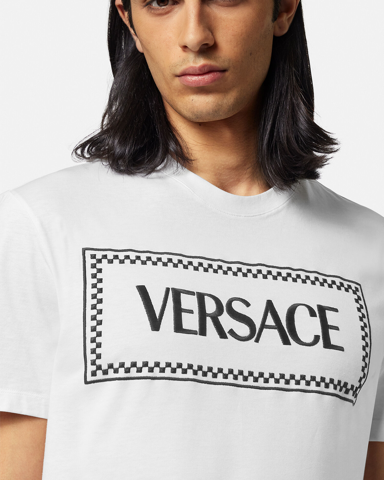 Versace logo t shirt sale