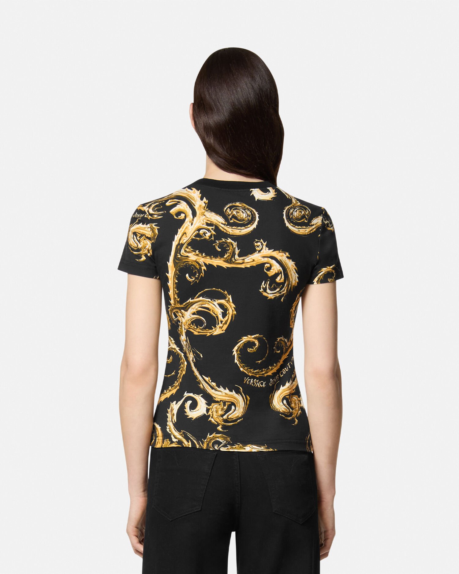 Versace t shirt gold top