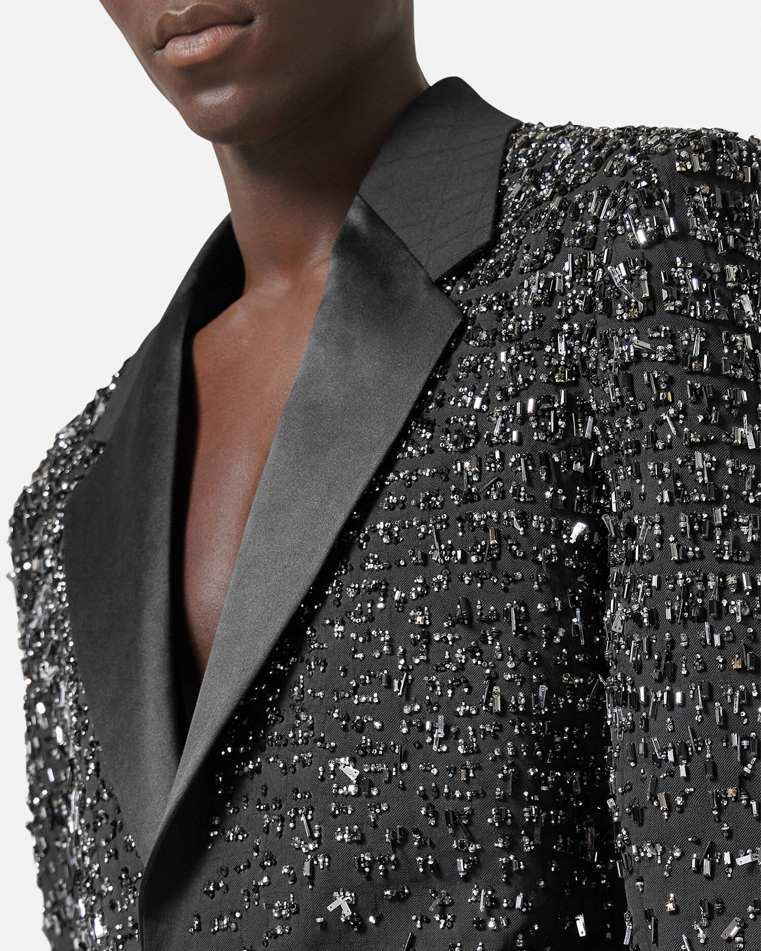 Crystal Croc Effect Jacquard Blazer