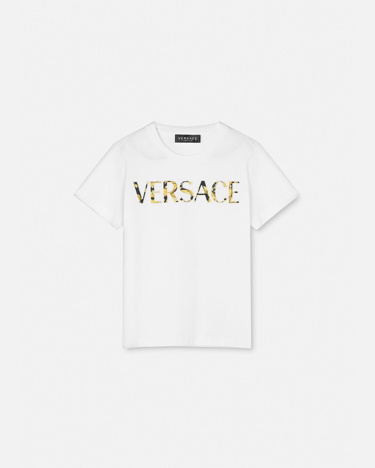 Versace Kids Camiseta Barocco Versace Logo Kids para Ni os