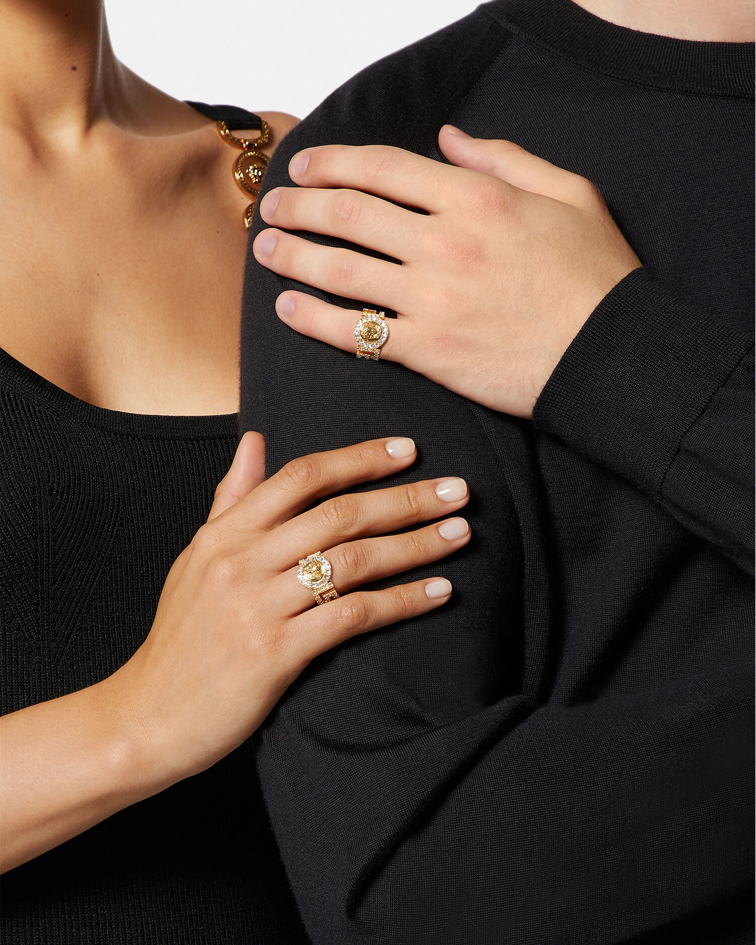 Versace online crystal ring