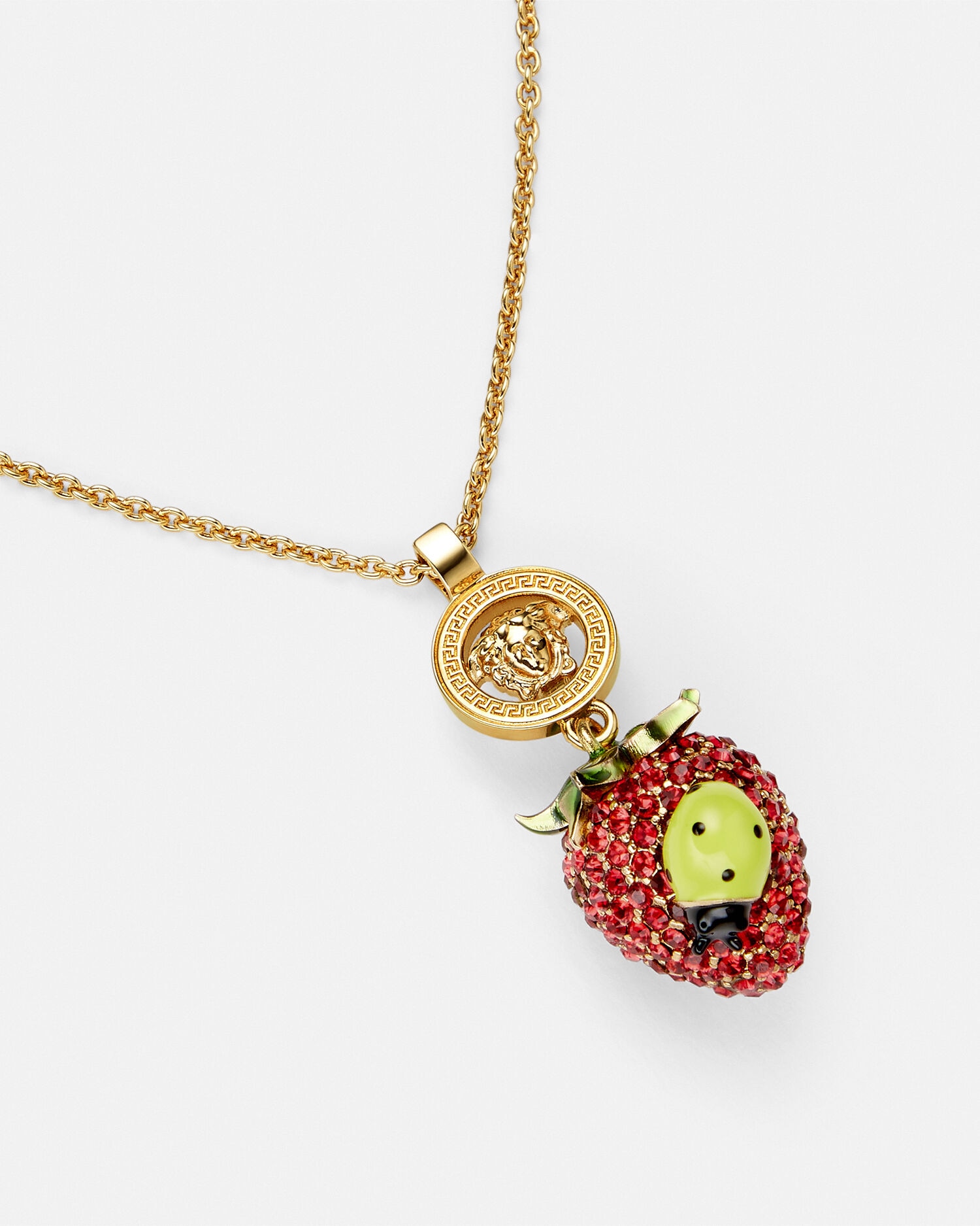 Large Strawberry Necklace / Strawberry Pendant / Fruit