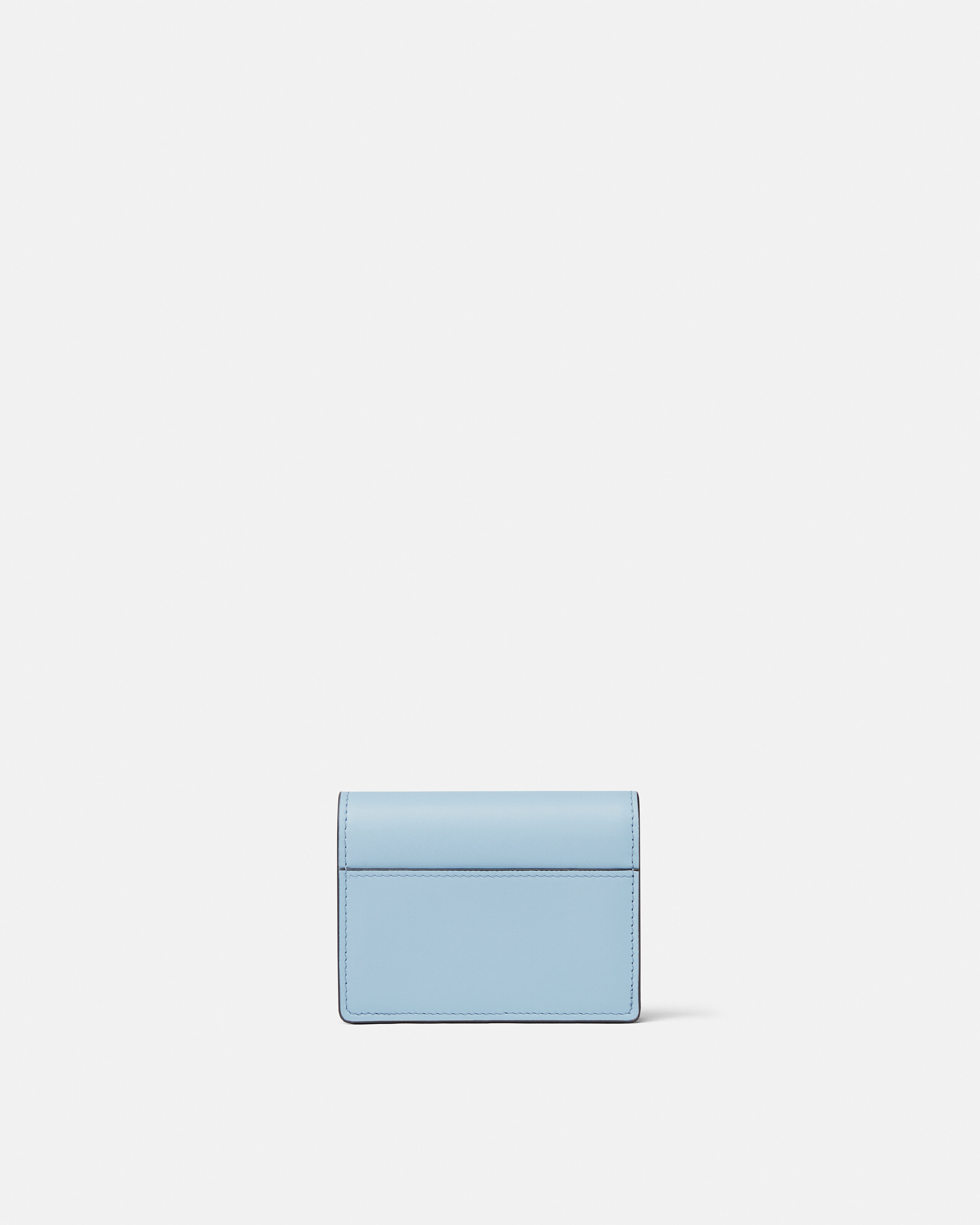 Versace Tag Leather Wallet Blue | VERSACE US