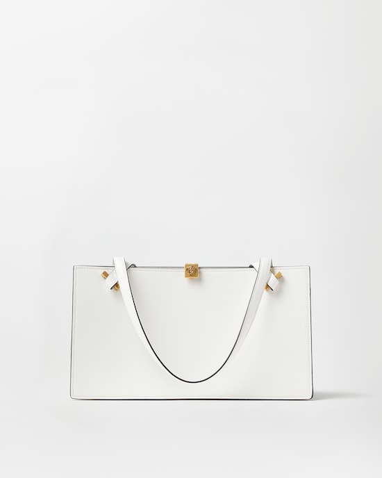 Severine Leather Tote White 1