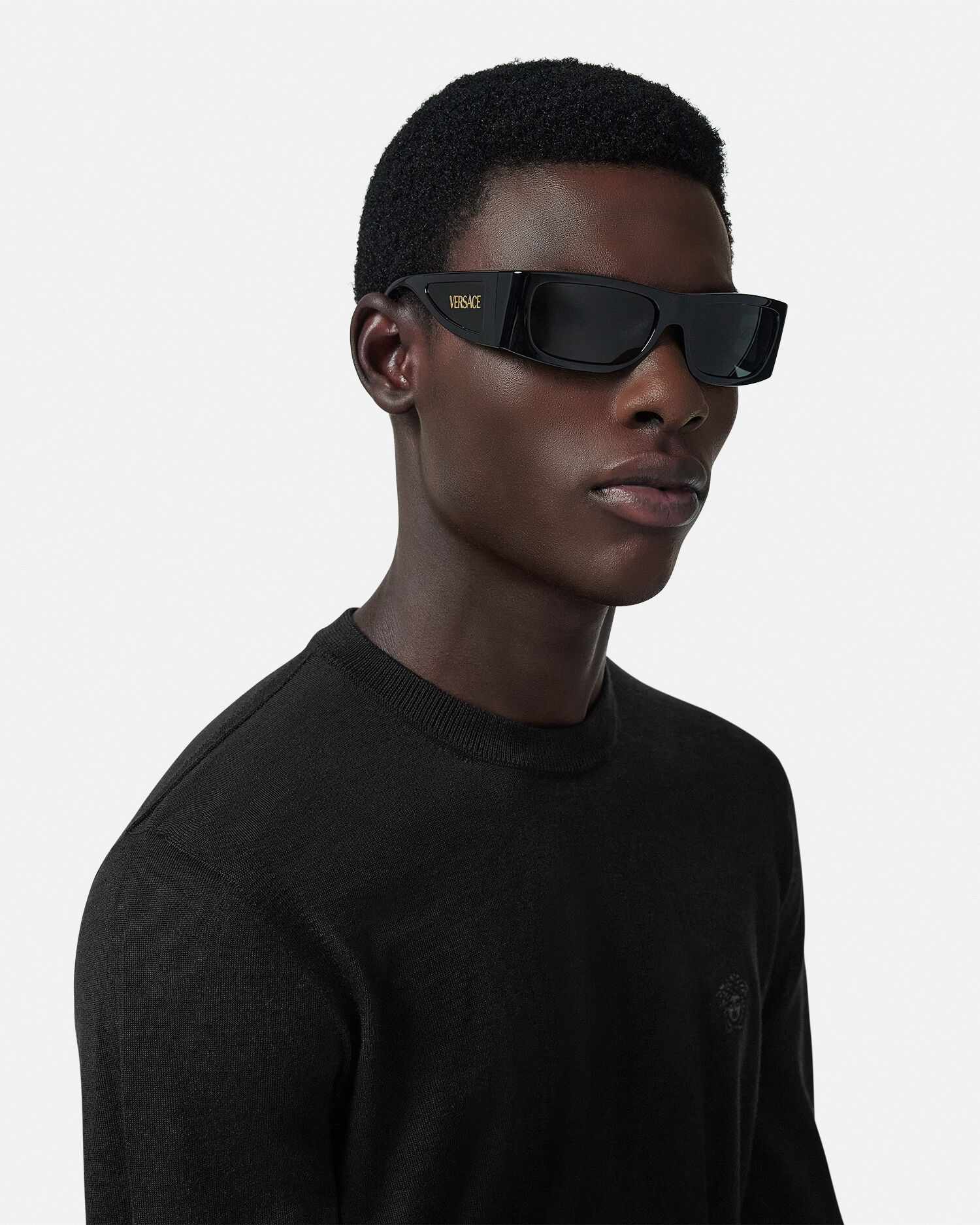 Versace men's black sunglasses top