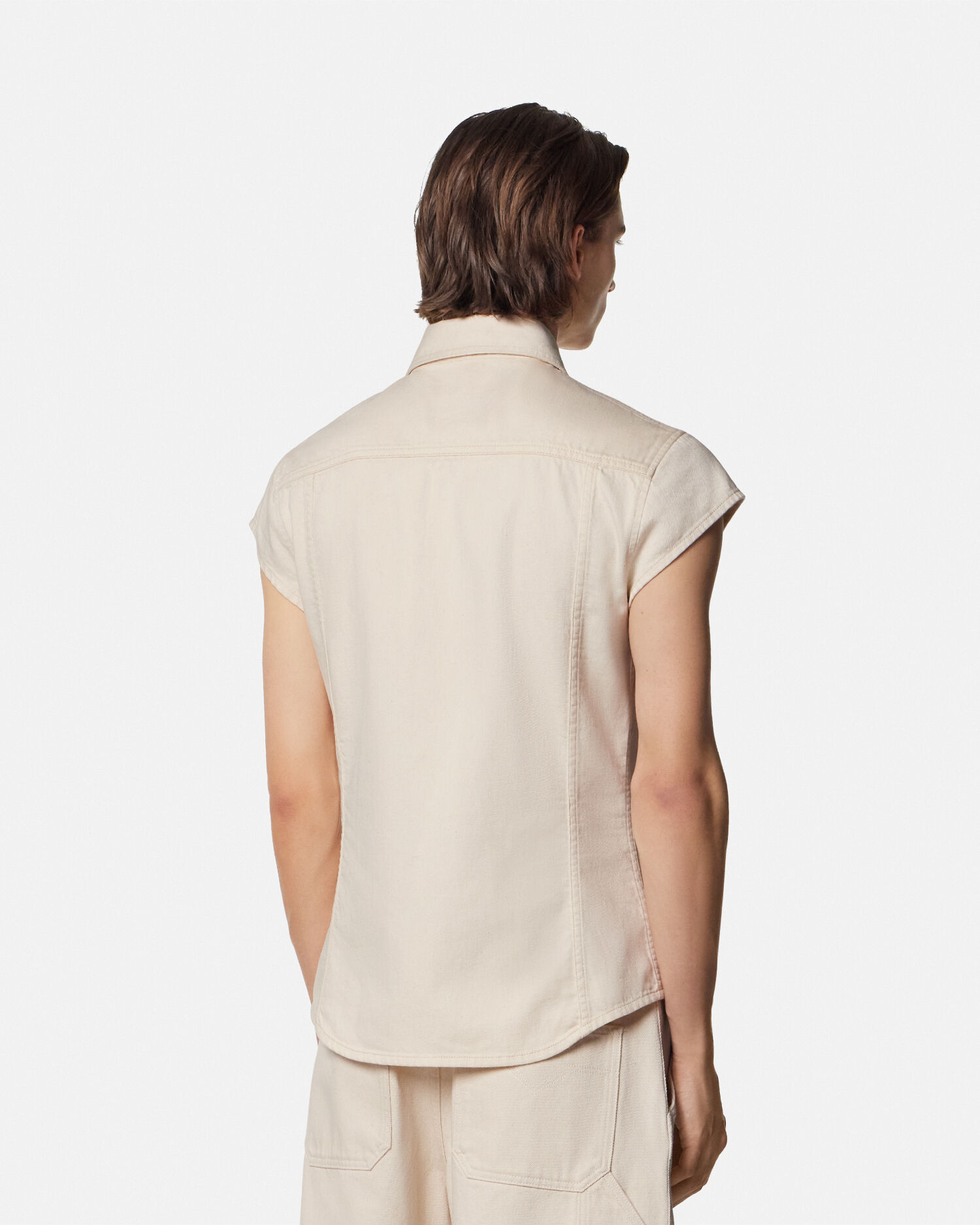 Sleeveless Denim Shirt | VERSACE US