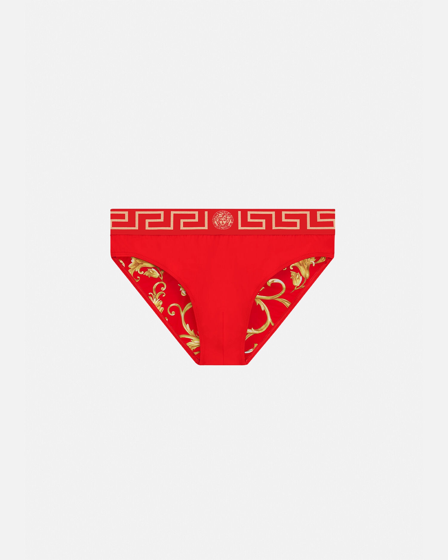 Slip da mare con bordo Greca Rosso VERSACE IT