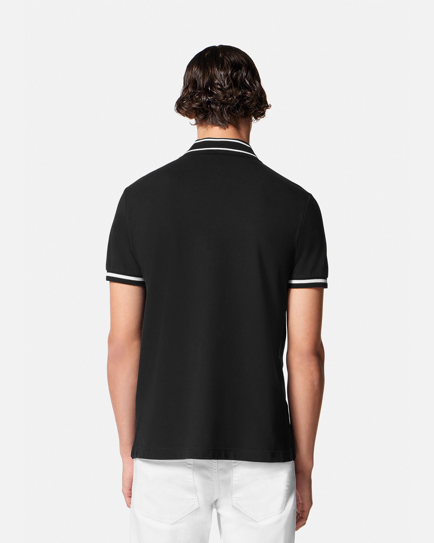 Versace men's polo black online
