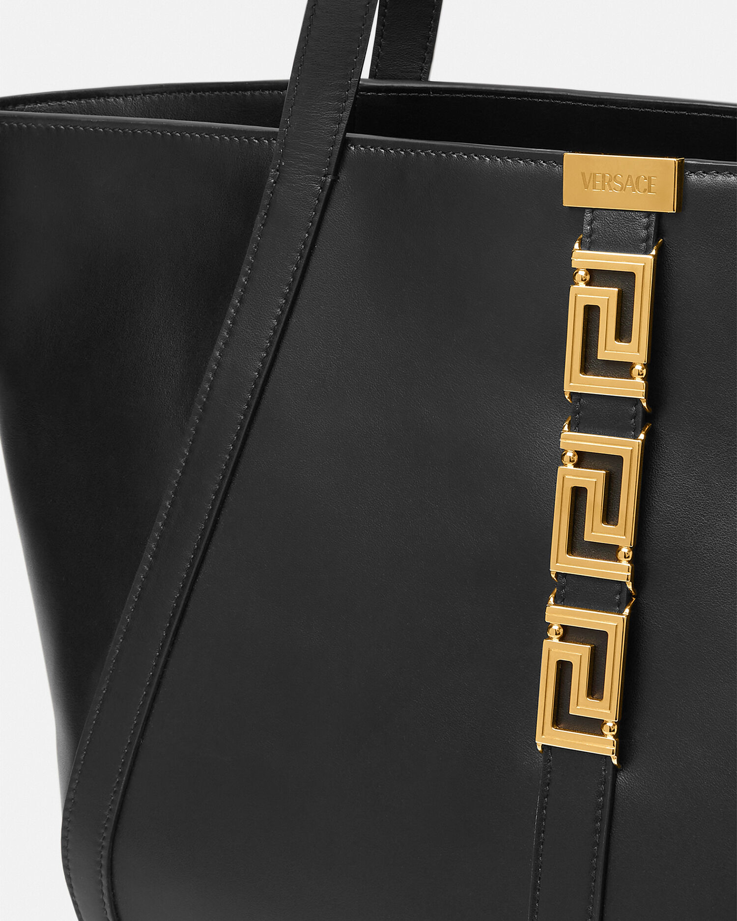 Versace tote bag sales black and gold