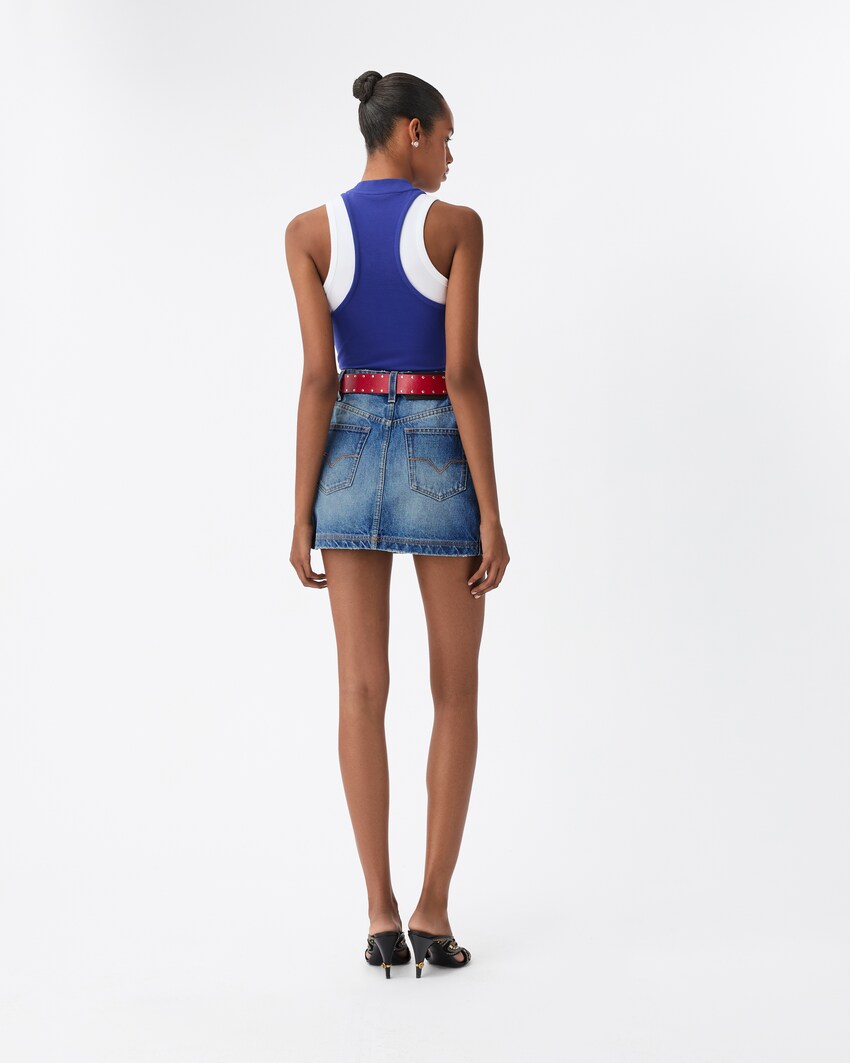 Denim Mini Skirt blue 3