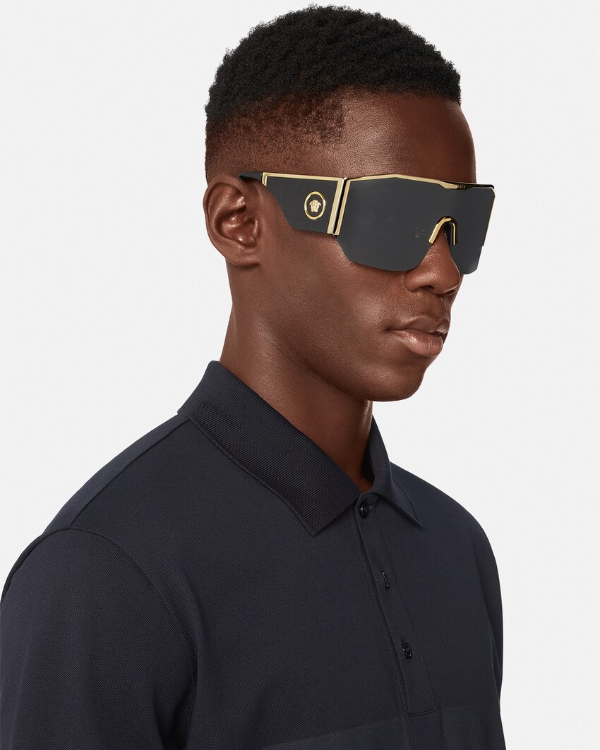 Versace Medusa Halo Shield Sunglasses for Men US Online Store