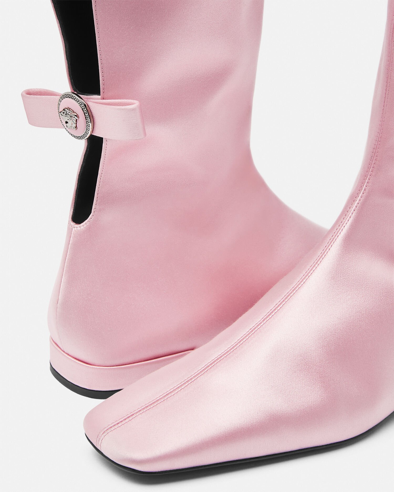 Gianni Ribbon Satin Thigh High Boots