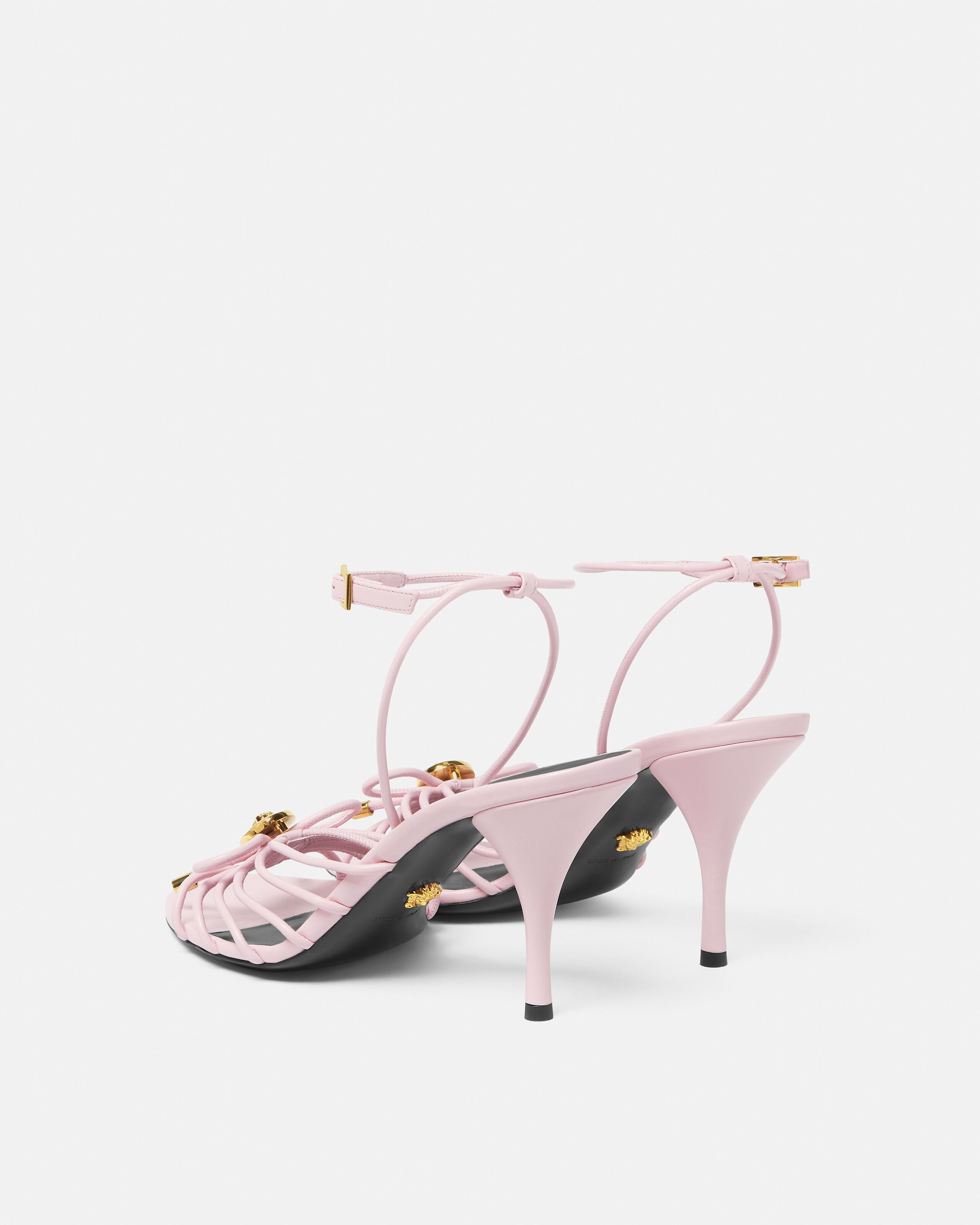 Opera Bow Nappa Sandals 85 mm Pink | VERSACE US