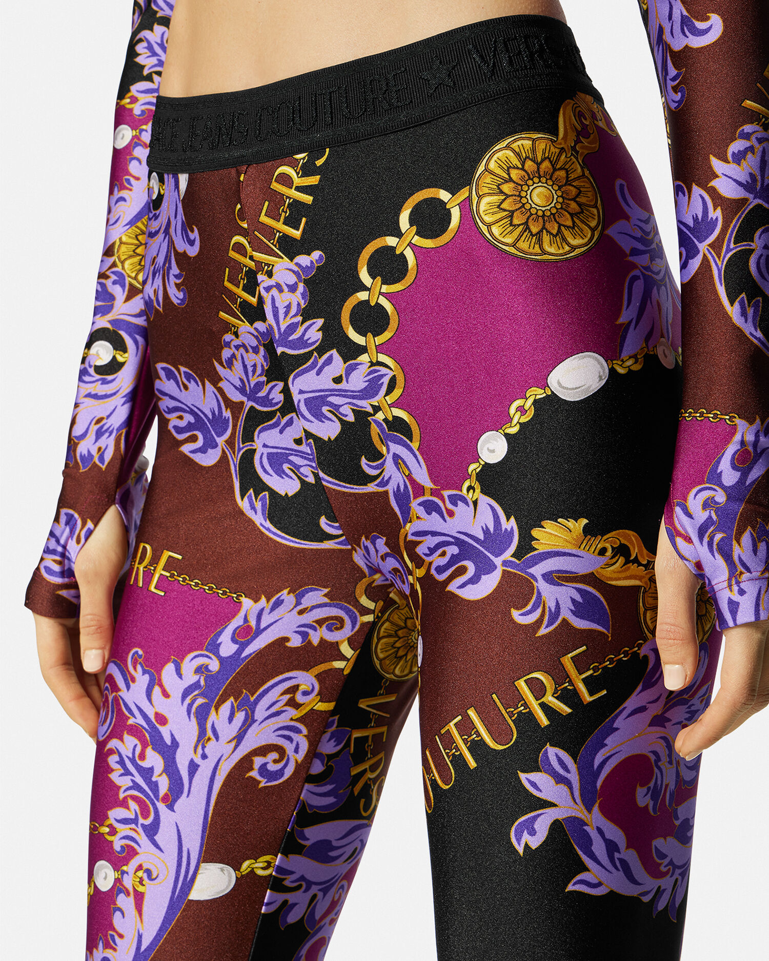 Versace outlet women's leggings