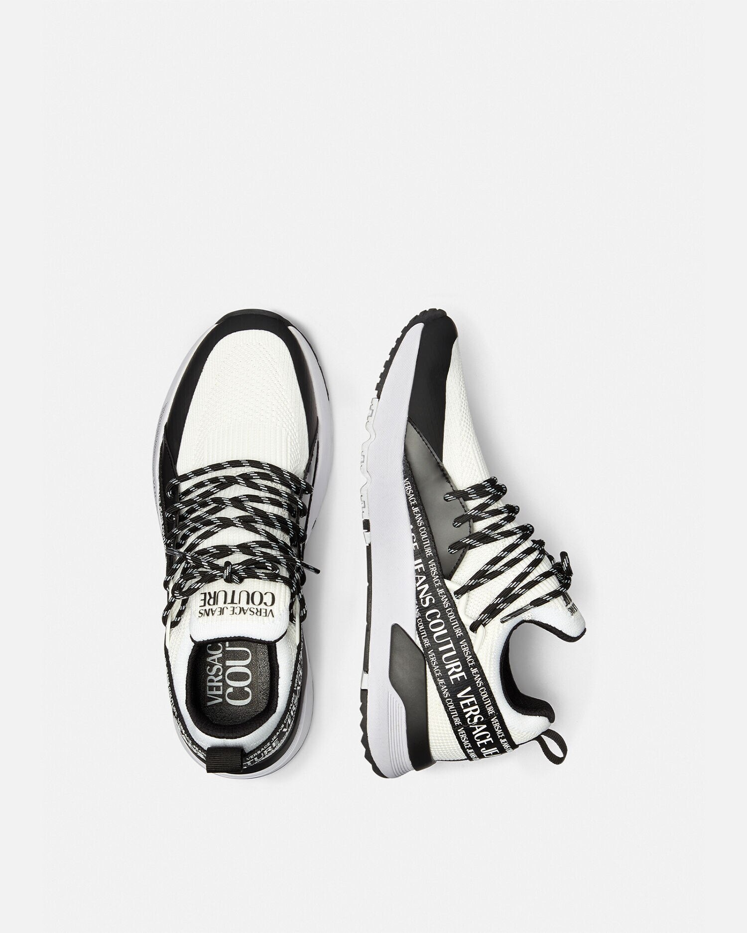 Black and white versace shoes sale