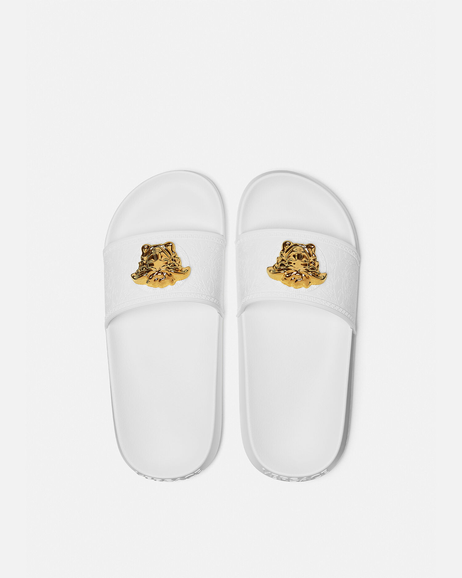 Palazzo Slides White Versace US