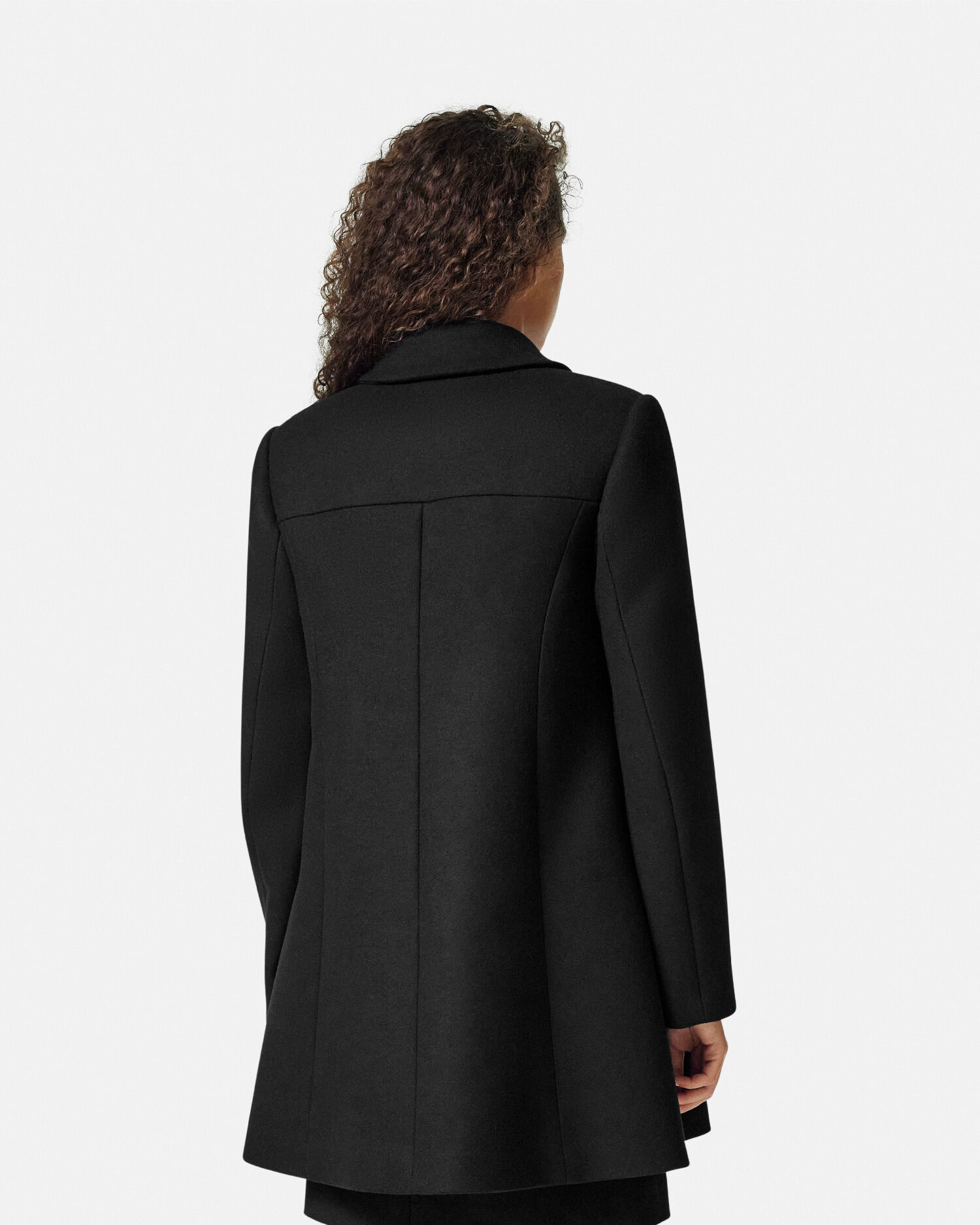 Wool-Blend A-Line Coat | VERSACE US