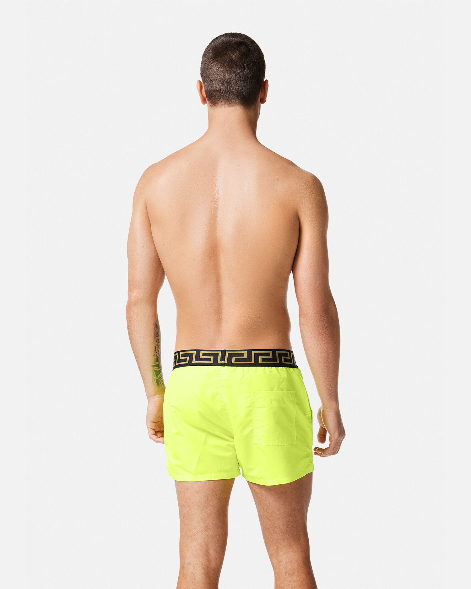 Versace swim shorts yellow cheap