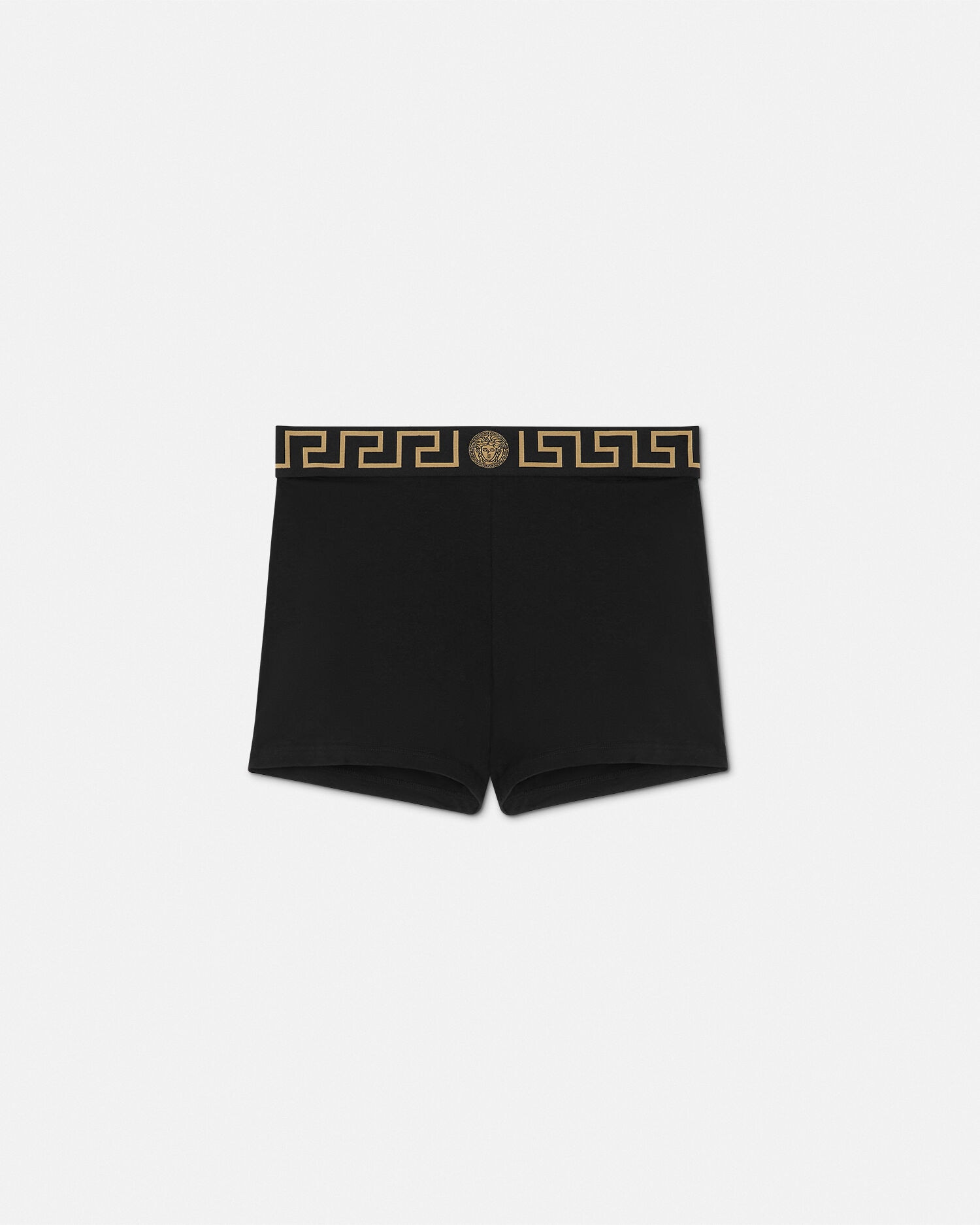 Jacquard Cotton-Jersey Trunks Black | VERSACE US