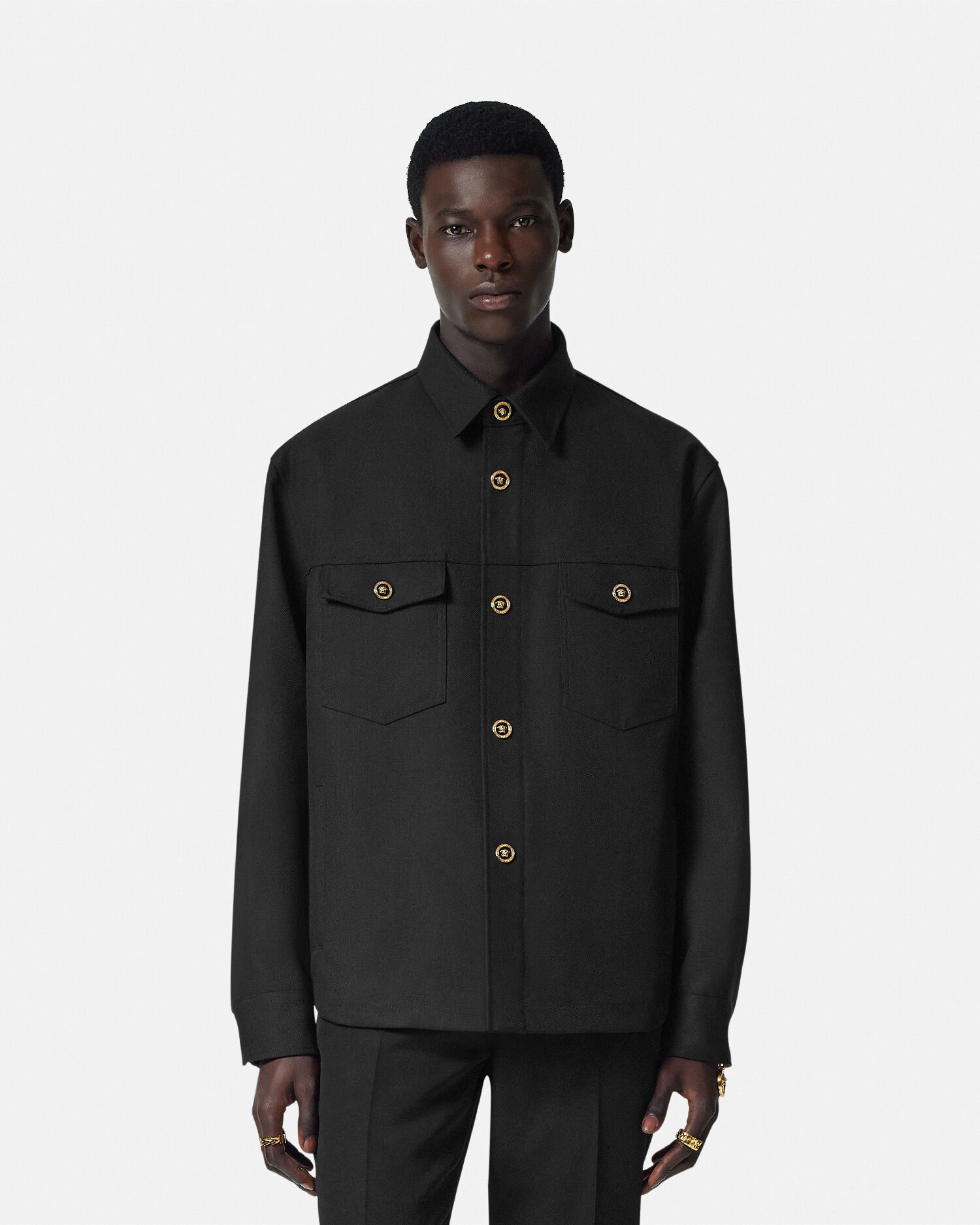 Wool Cavalry Overshirt | VERSACE US