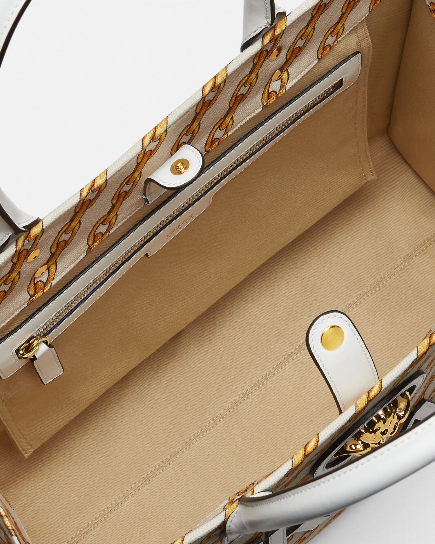 GroBe Tote Bag La Medusa mit Chain Stripes Gemustert VERSACE DE