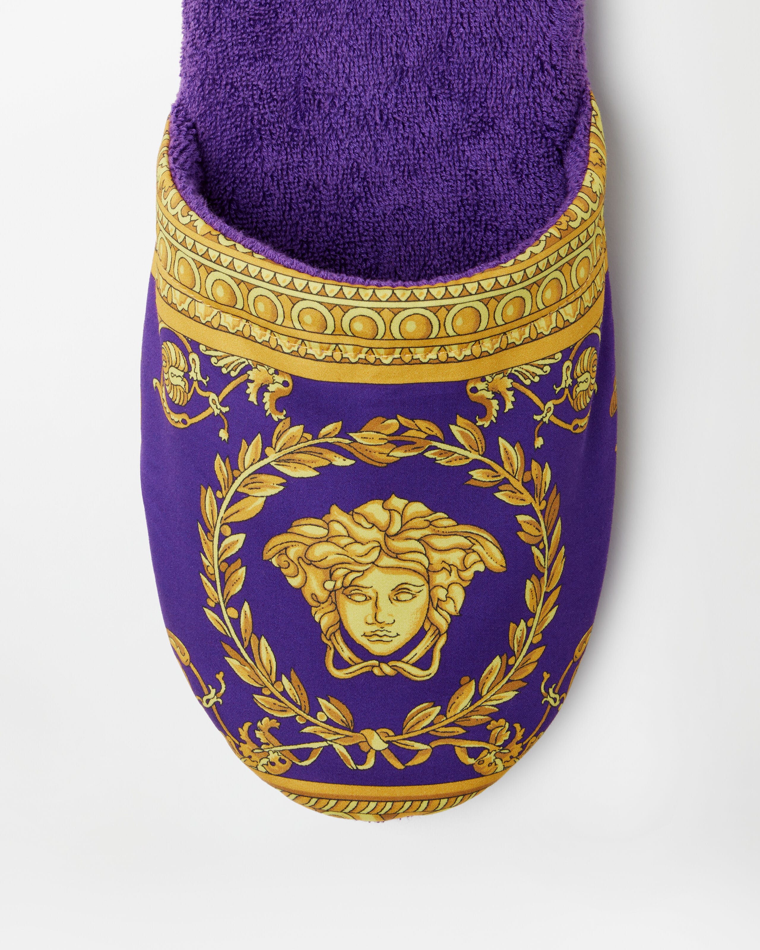 I ♡ Baroque Slippers Purple | VERSACE US