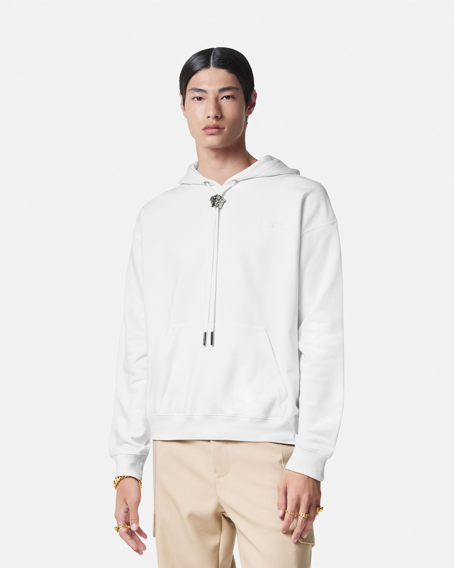 Versace white hoodie top