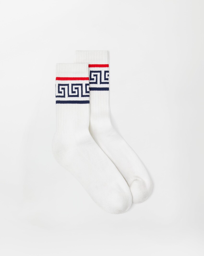 Cotton Jacquard Ribbed Socks