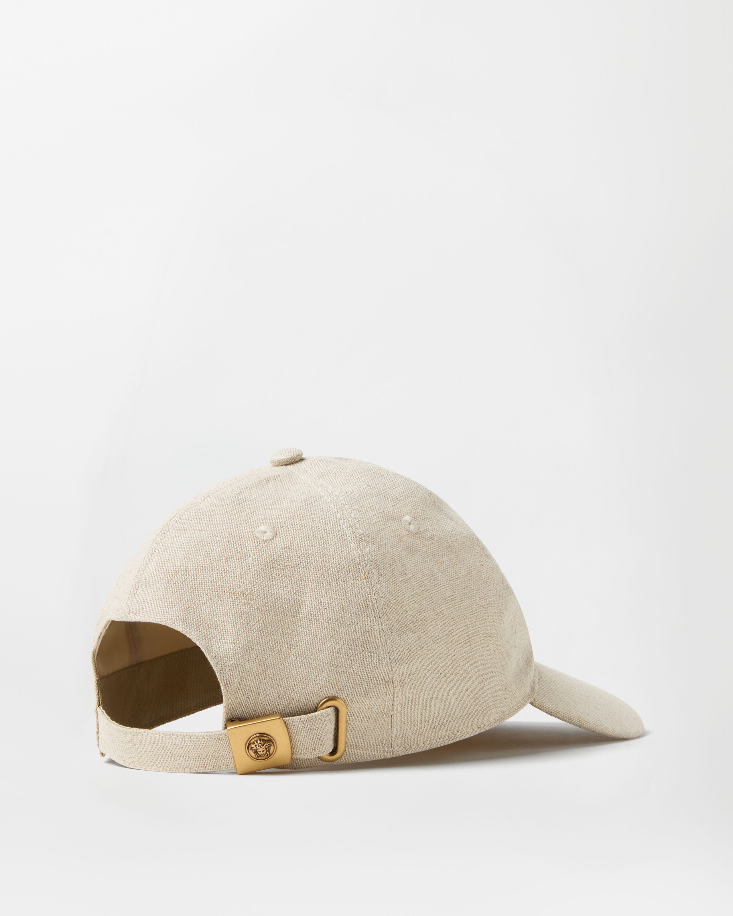 Cotton & Linen Baseball Cap Beige | VERSACE US