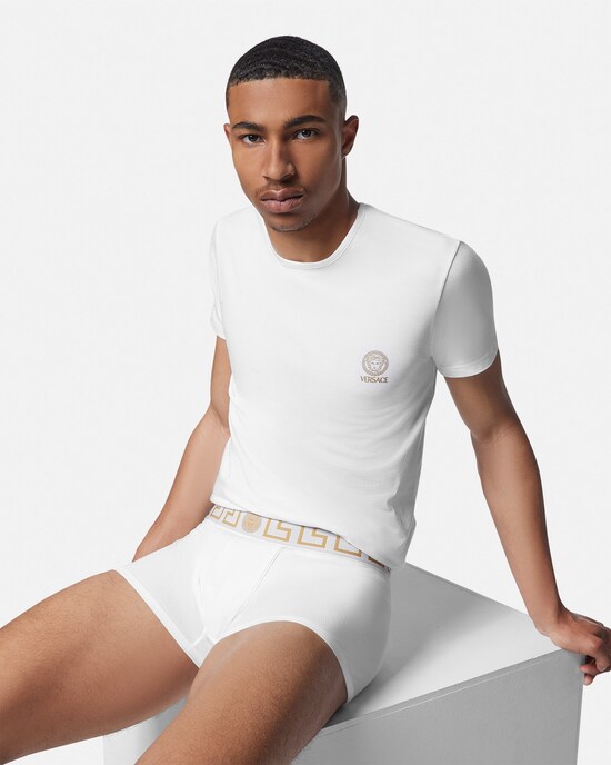 Versace Boxershorts aus Baumwolljersey im 2er-Pack schwarz+wei&szlig; 2