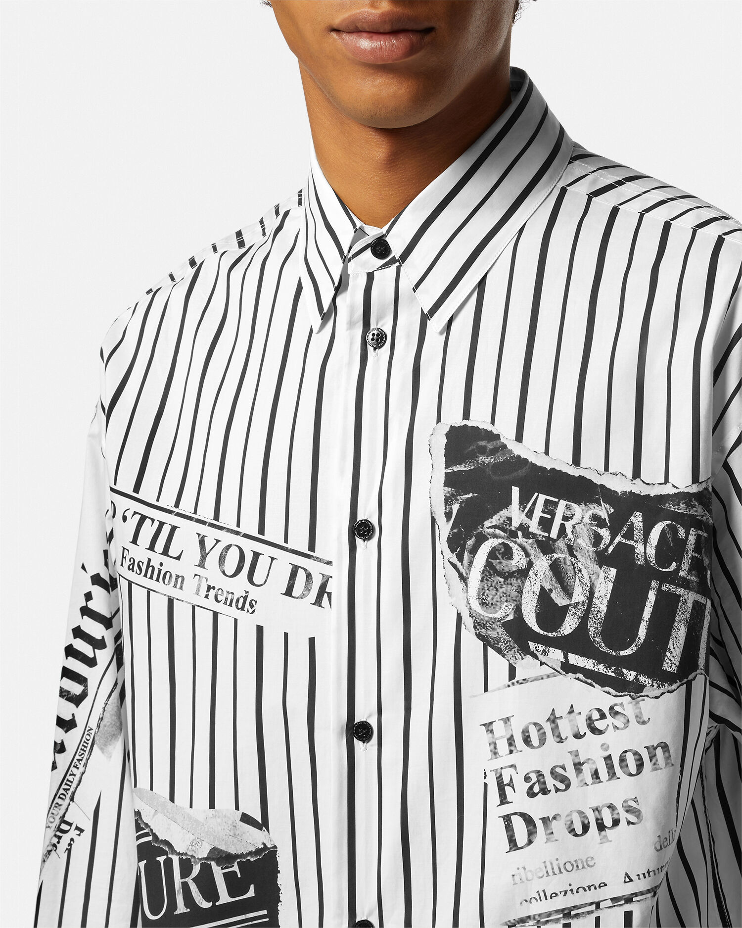 Versace mens white sales shirt