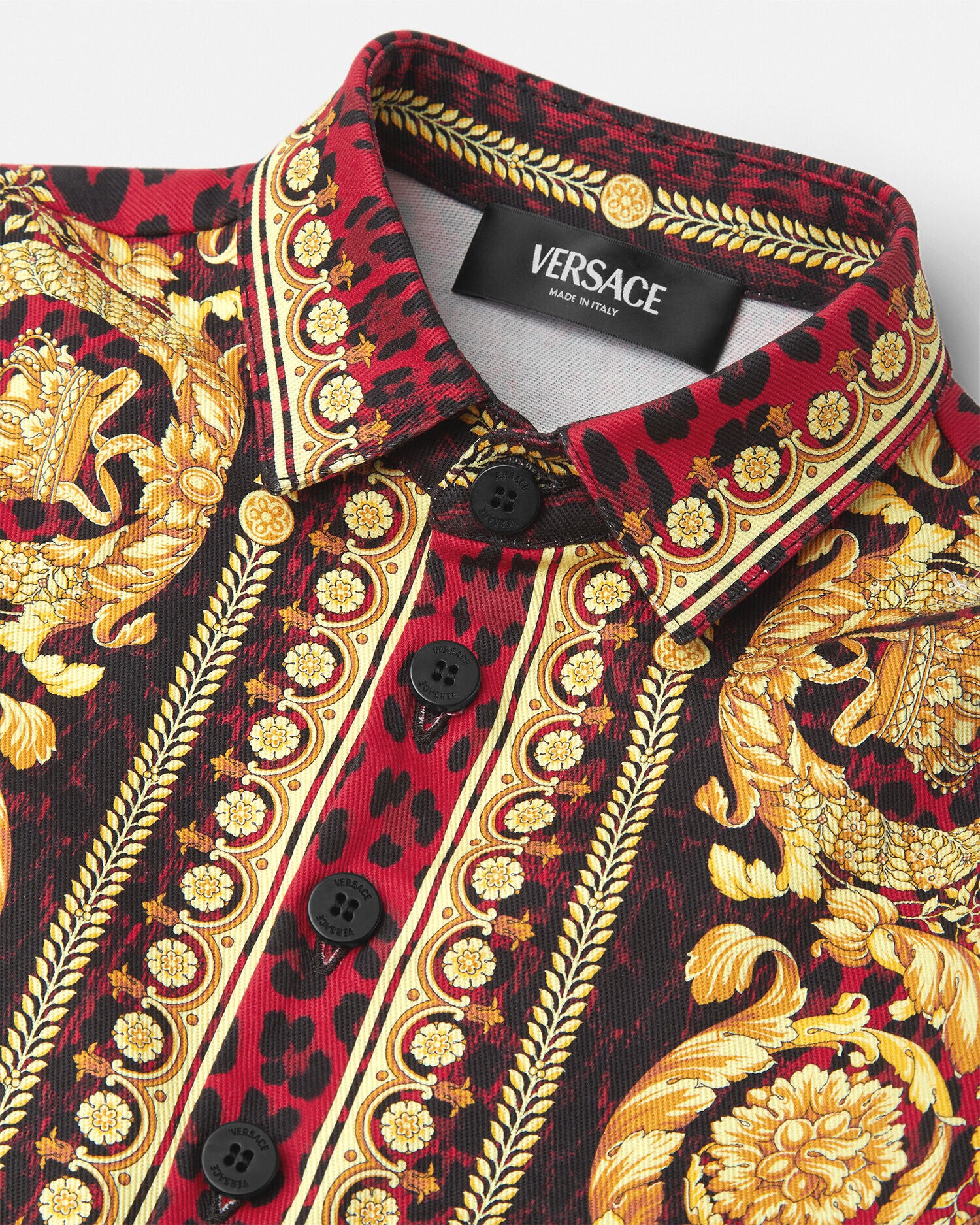 Camicia Wild Barocco Baby Rosso Stampa VERSACE IT